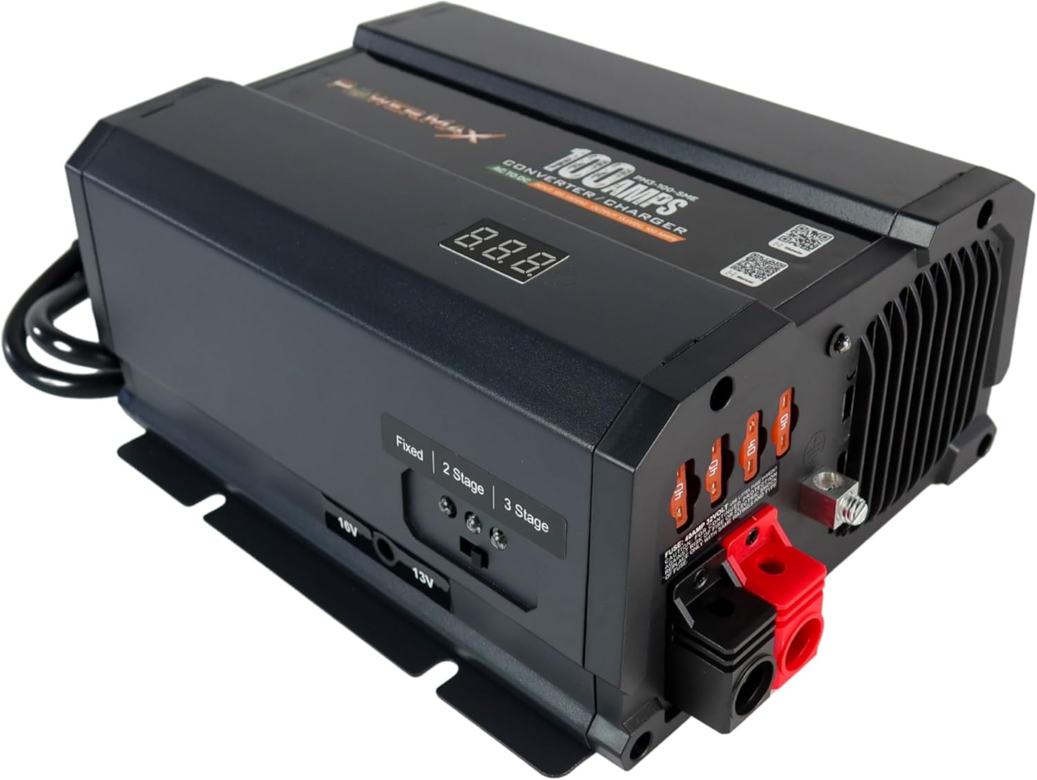 PowerMax PM3-100LK 110V to 12V DV Power Supply Converter Charger for RV 100 Amp -Grade Voltage Converter Modified SINE Wave Inverter