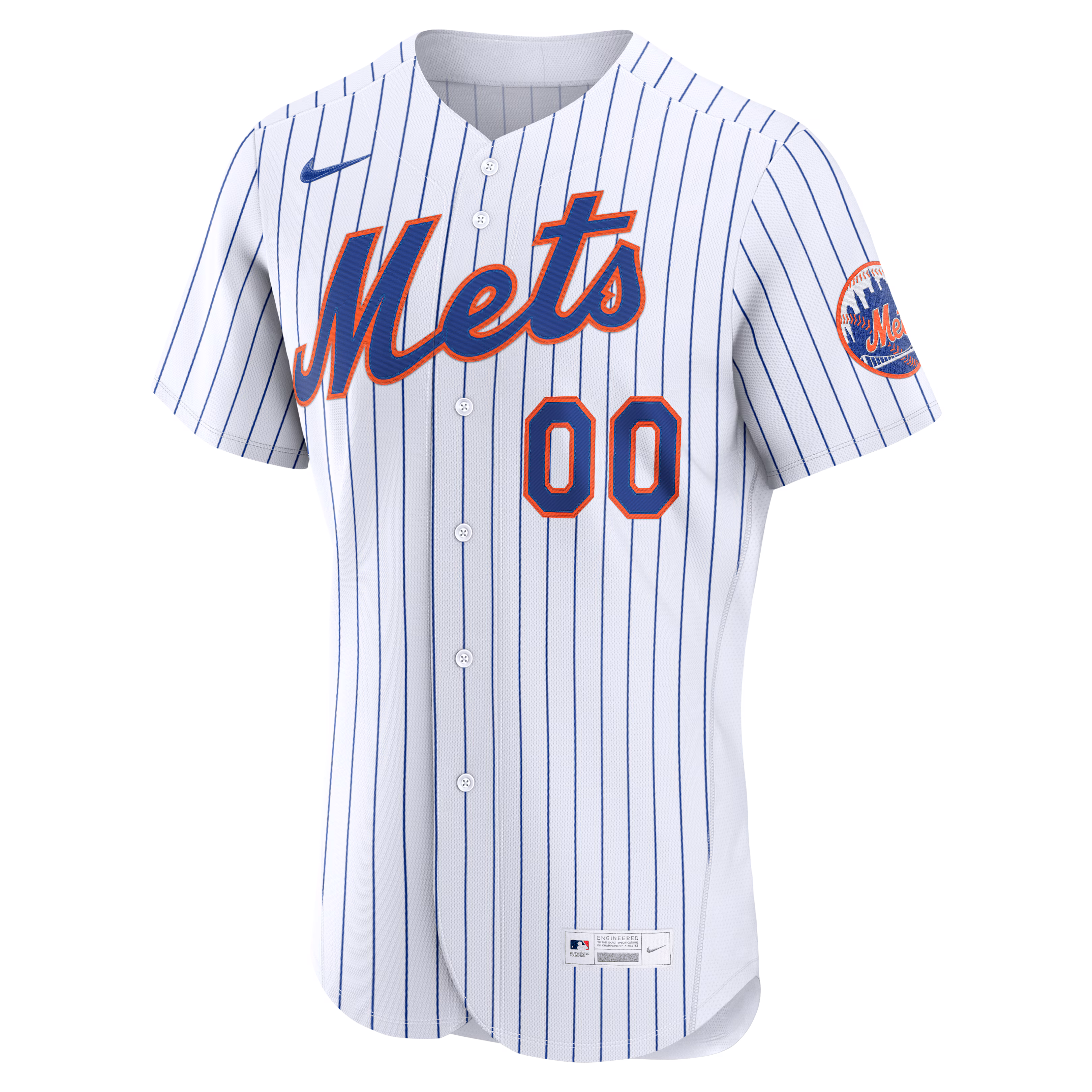 New York Mets Nike Home Authentic Custom Jersey - White