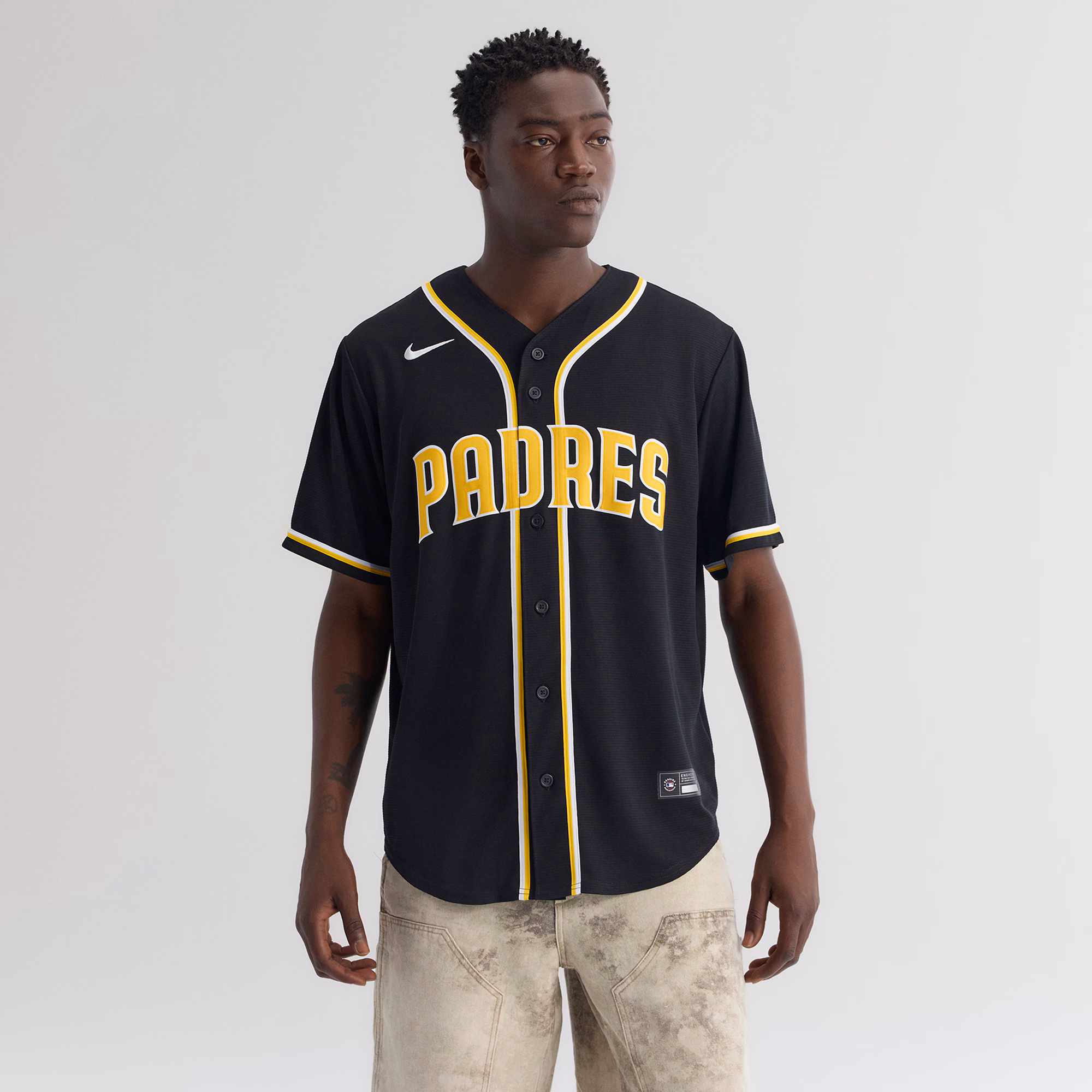 Jackson Merrill San Diego Padres Nike Fashion Replica Black Out Jersey