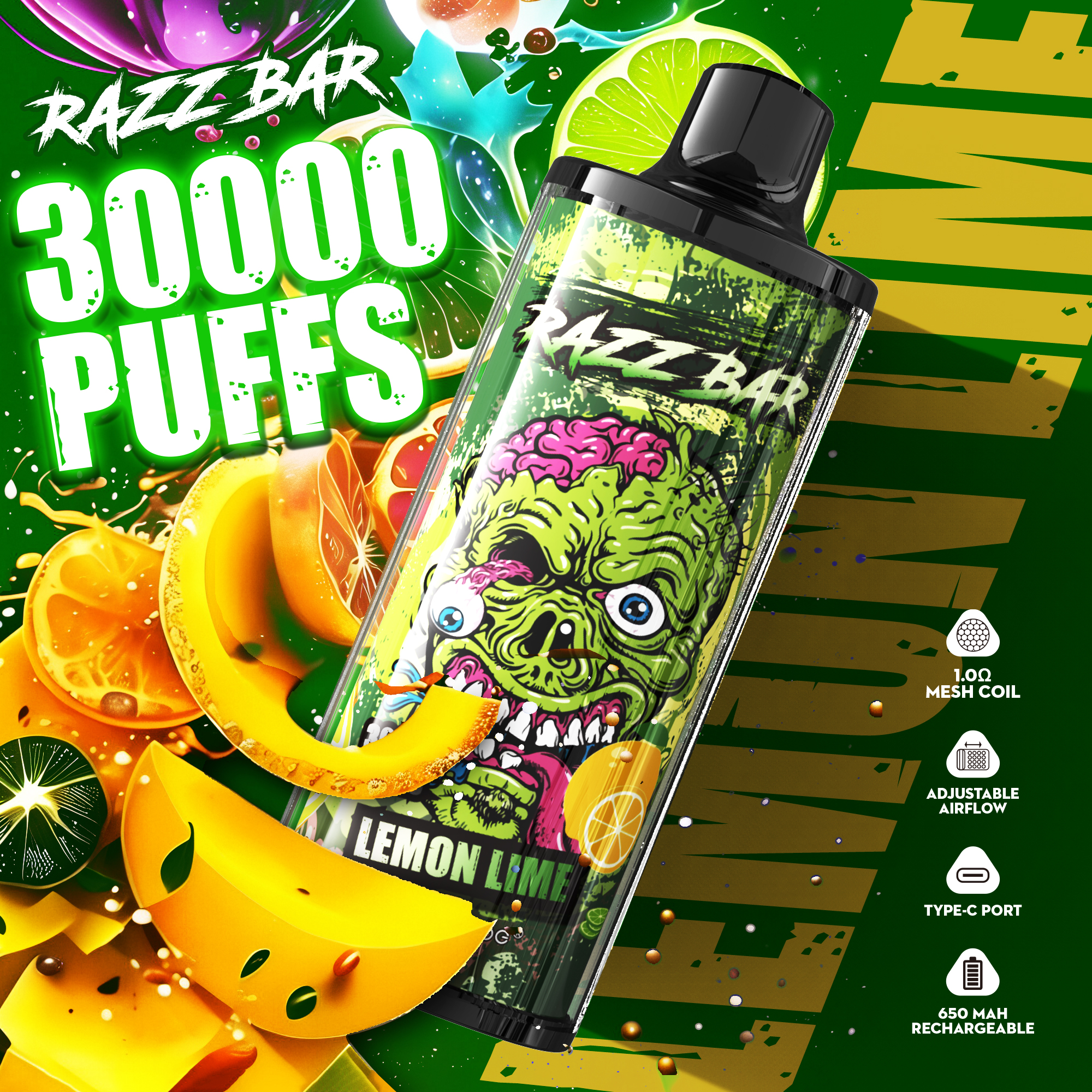 EU Warehouse Razz Bar 30000 Puffs 30K Disposable Vapes Razzbar E-zigaretten