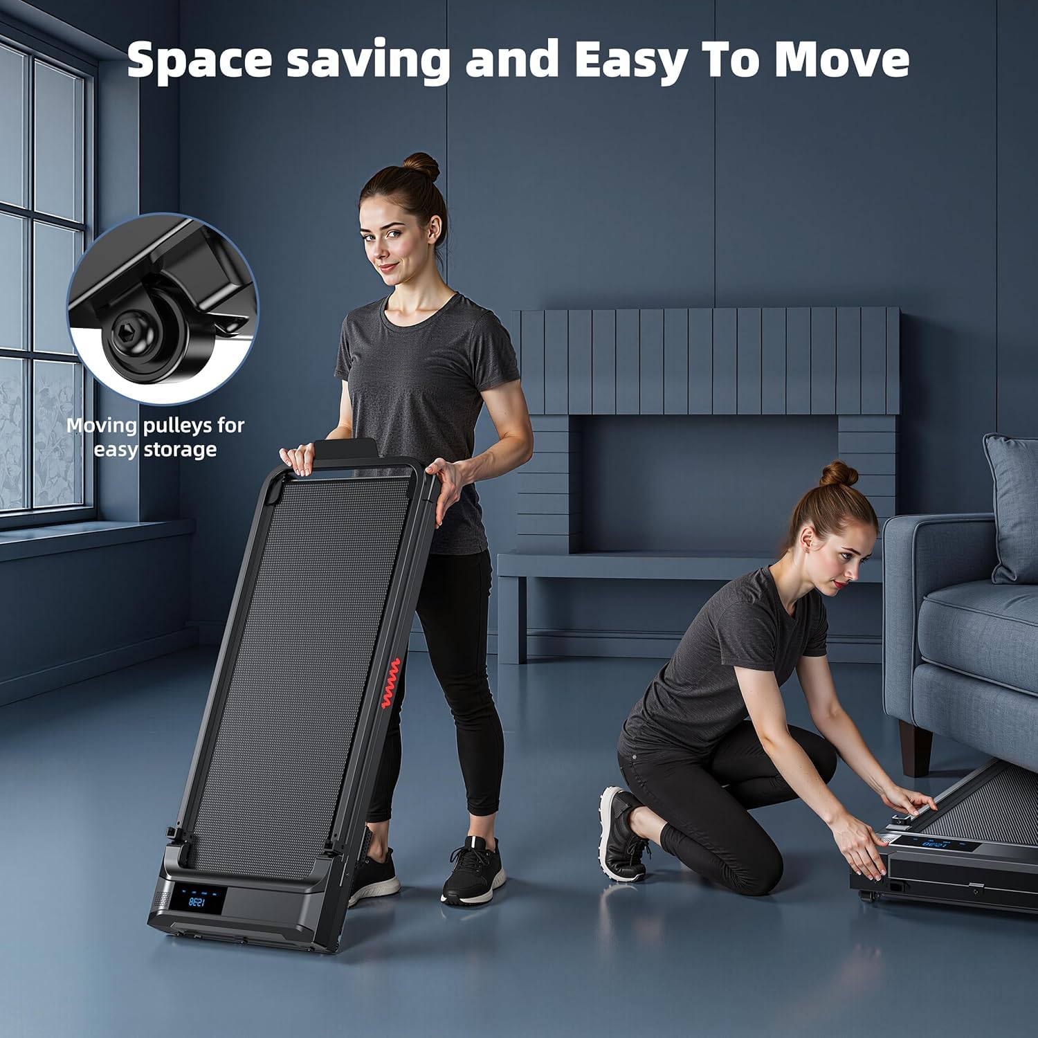 ULFARIO Walking Pad Treadmill - Compact Folding Electric Walk