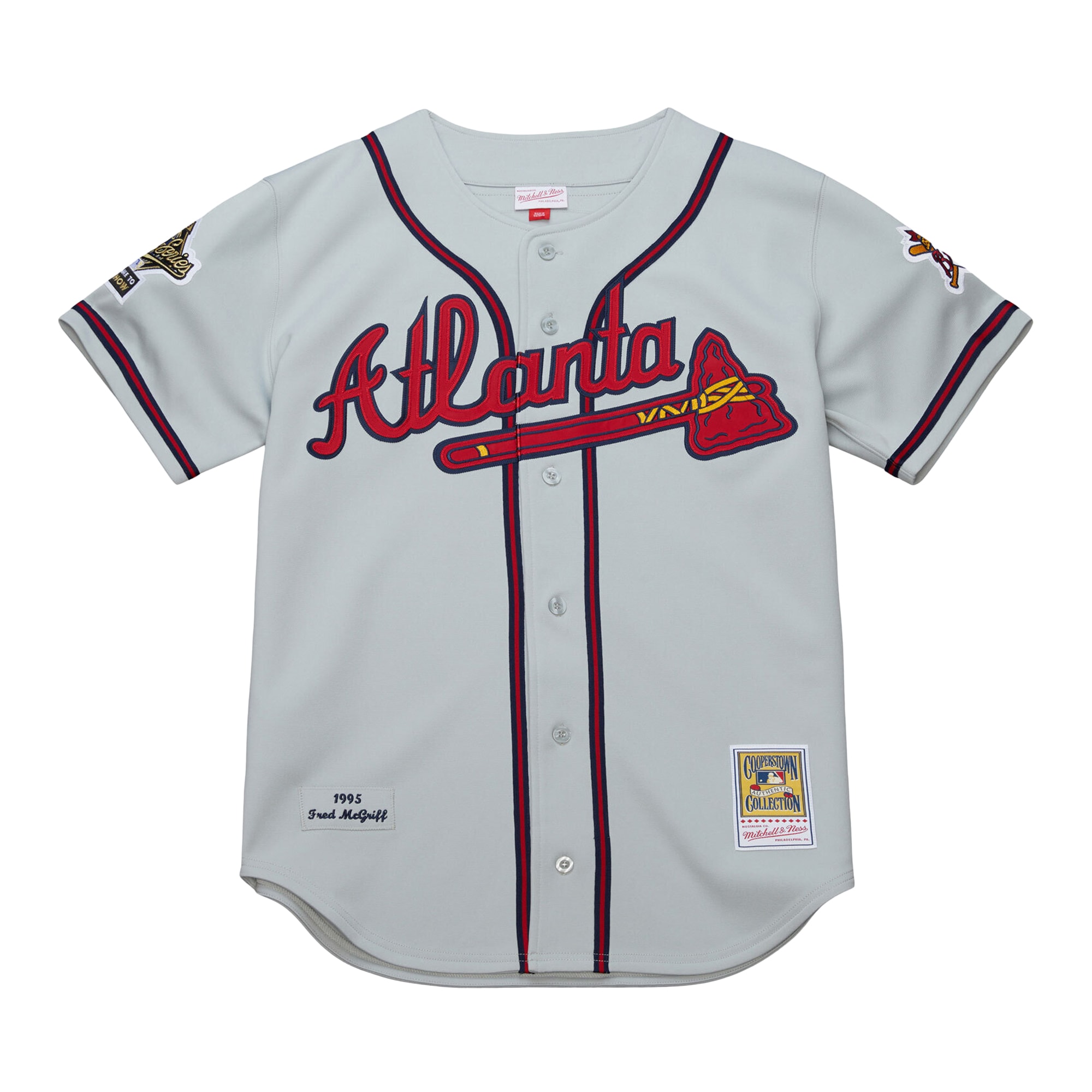 Fred McGriff Atlanta Braves Mitchell & Ness 1995 Throwback Authentic Jersey - Gray