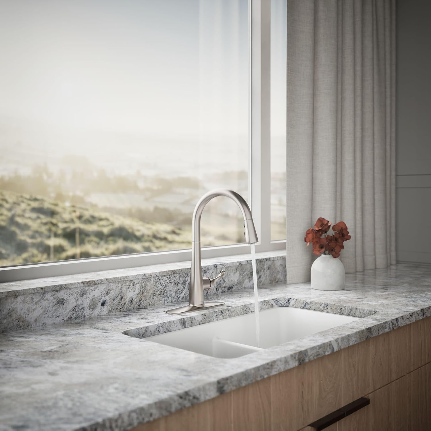 KOHLER Simplice Response Touchless Pull Down Kitchen Faucet in Stainless Steel, K-22036-VS