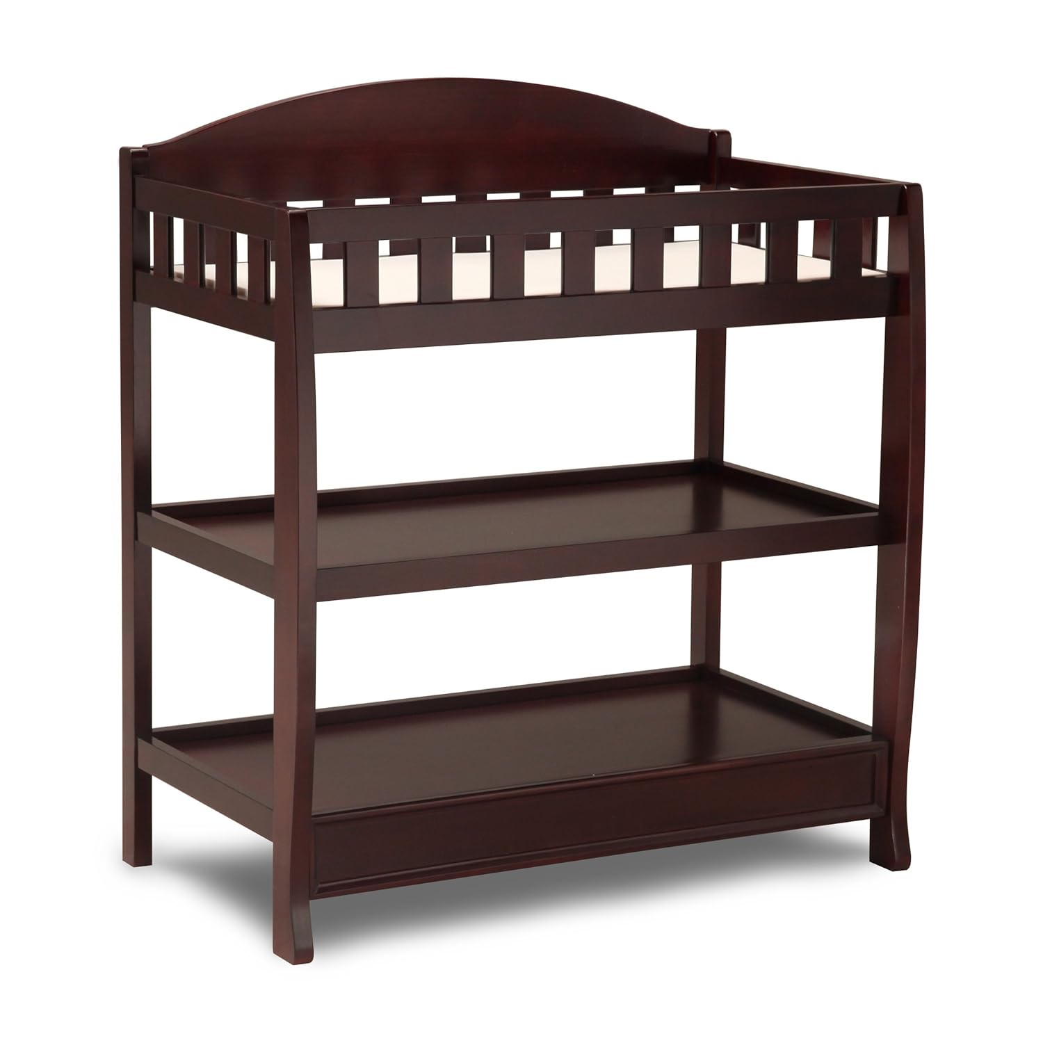 Delta Children Infant Changing Table with Pad, Espresso Cherry & Foam Contoured Changing Pad with Waterproof Cover