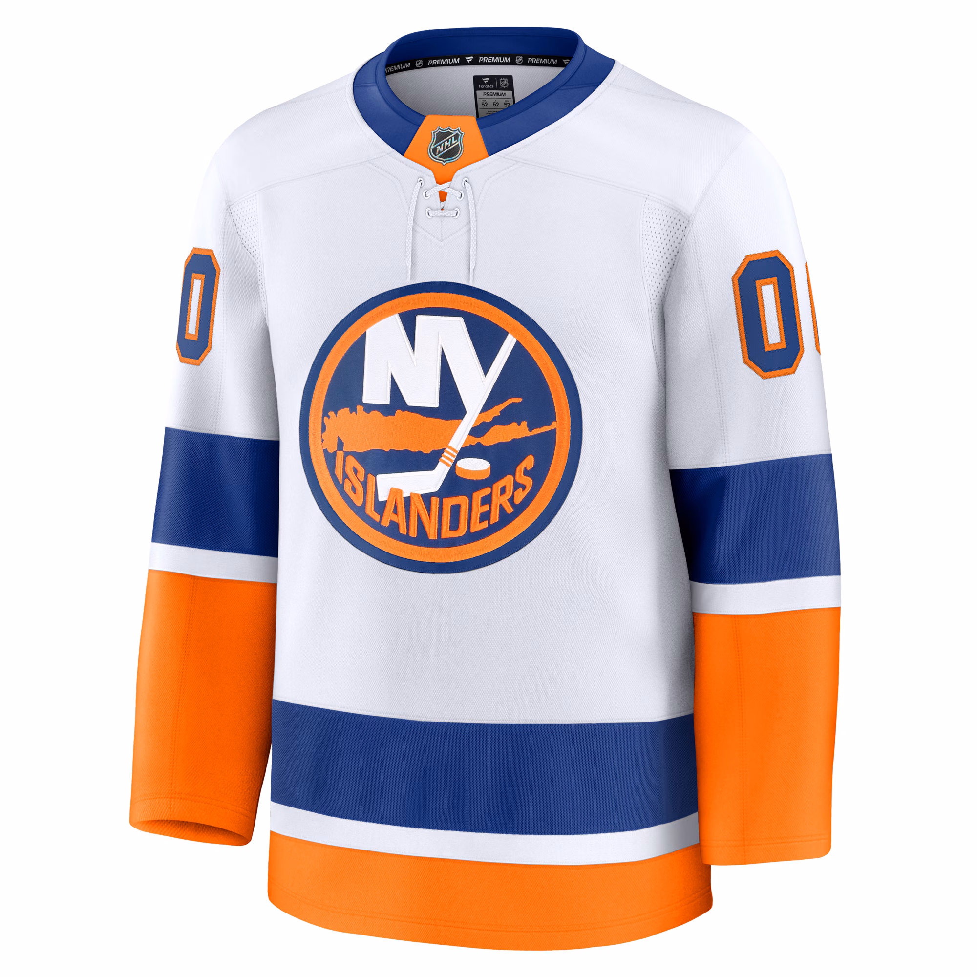 New York Islanders Fanatics Away Premium Custom Jersey - White