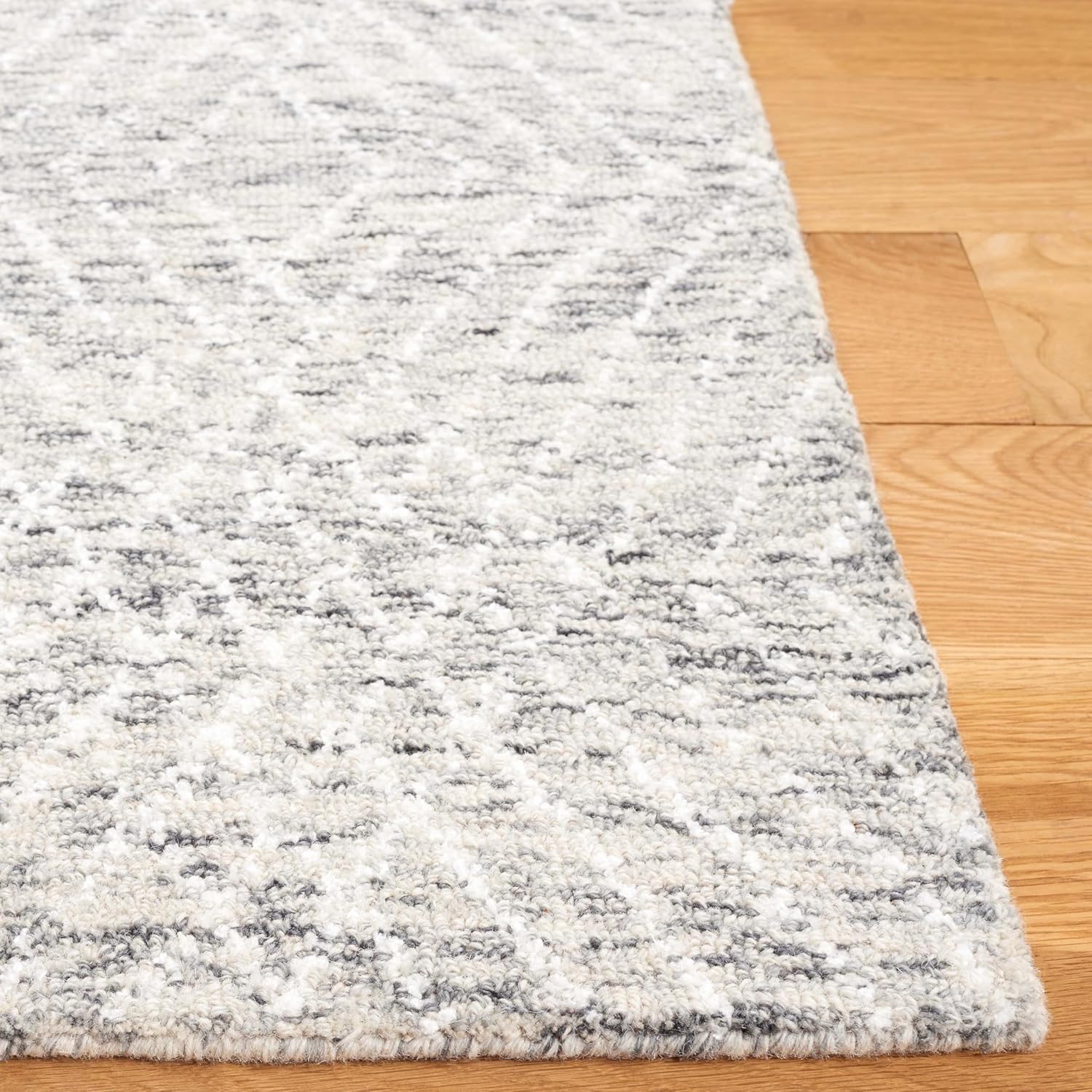 SAFAVIEH Area Rug 8x10 - Abstract Collection - Large - Grey & Ivory, Handmade Wool, Ideal for Living Room, Bedroom, Office, Dining Space (ABT499F)