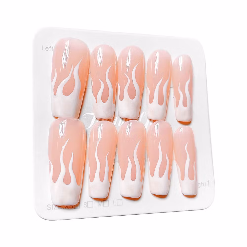 Flirty Flames Press On NailsFlirty Flames Press On Nails - SAYEGIRLS