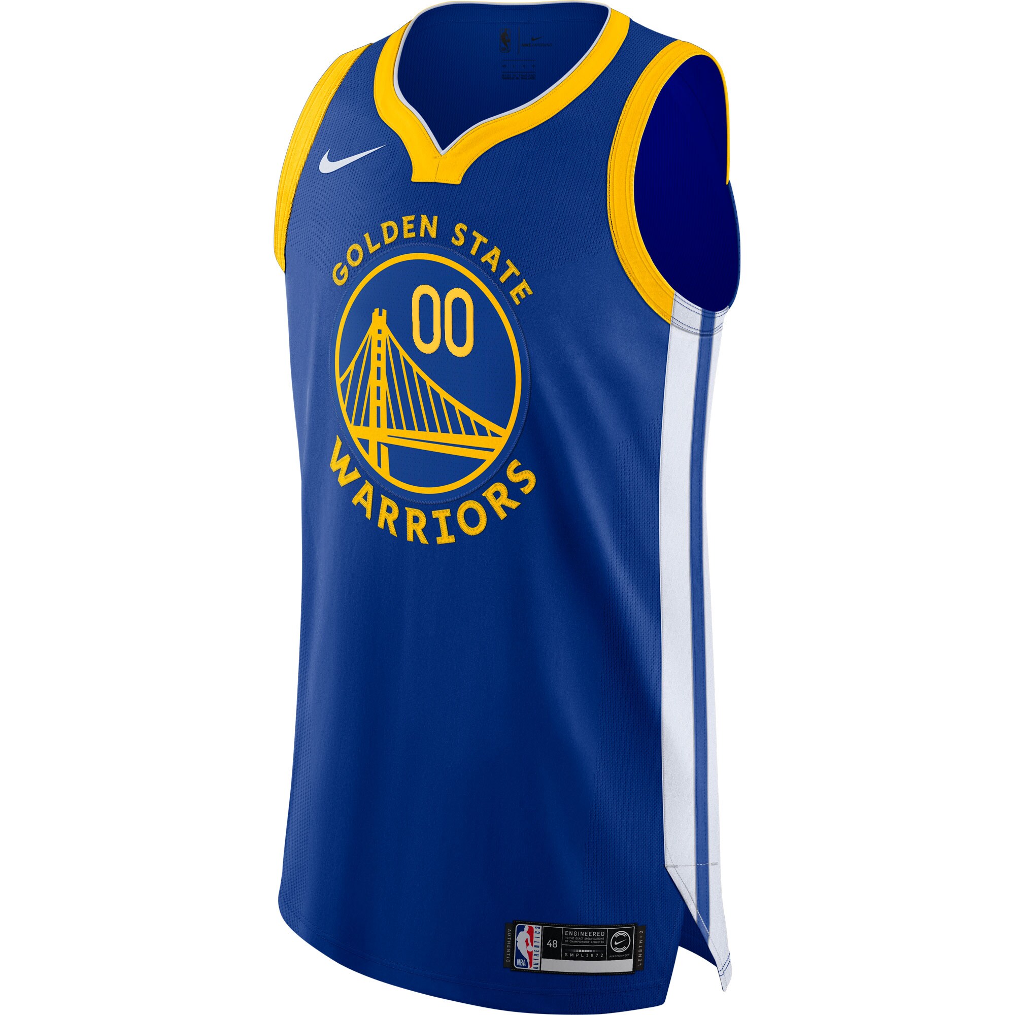 Golden State Warriors Nike 2020/21 Authentic Custom Jersey Blue - Icon Edition