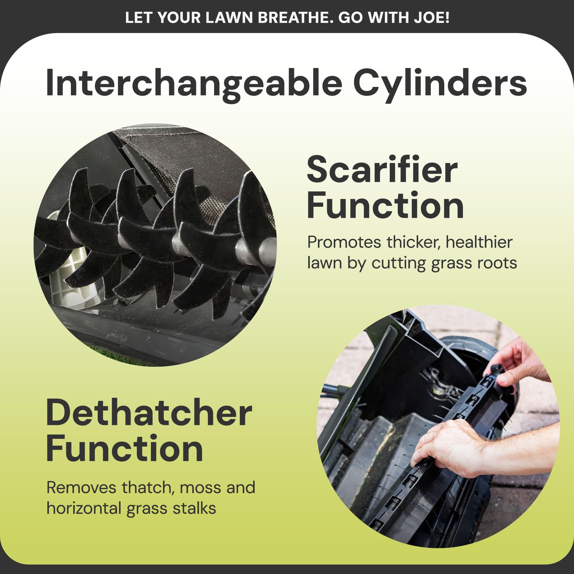 SUN JOE 15-Inch Electric Lawn Dethatcher with Scarifier Blade