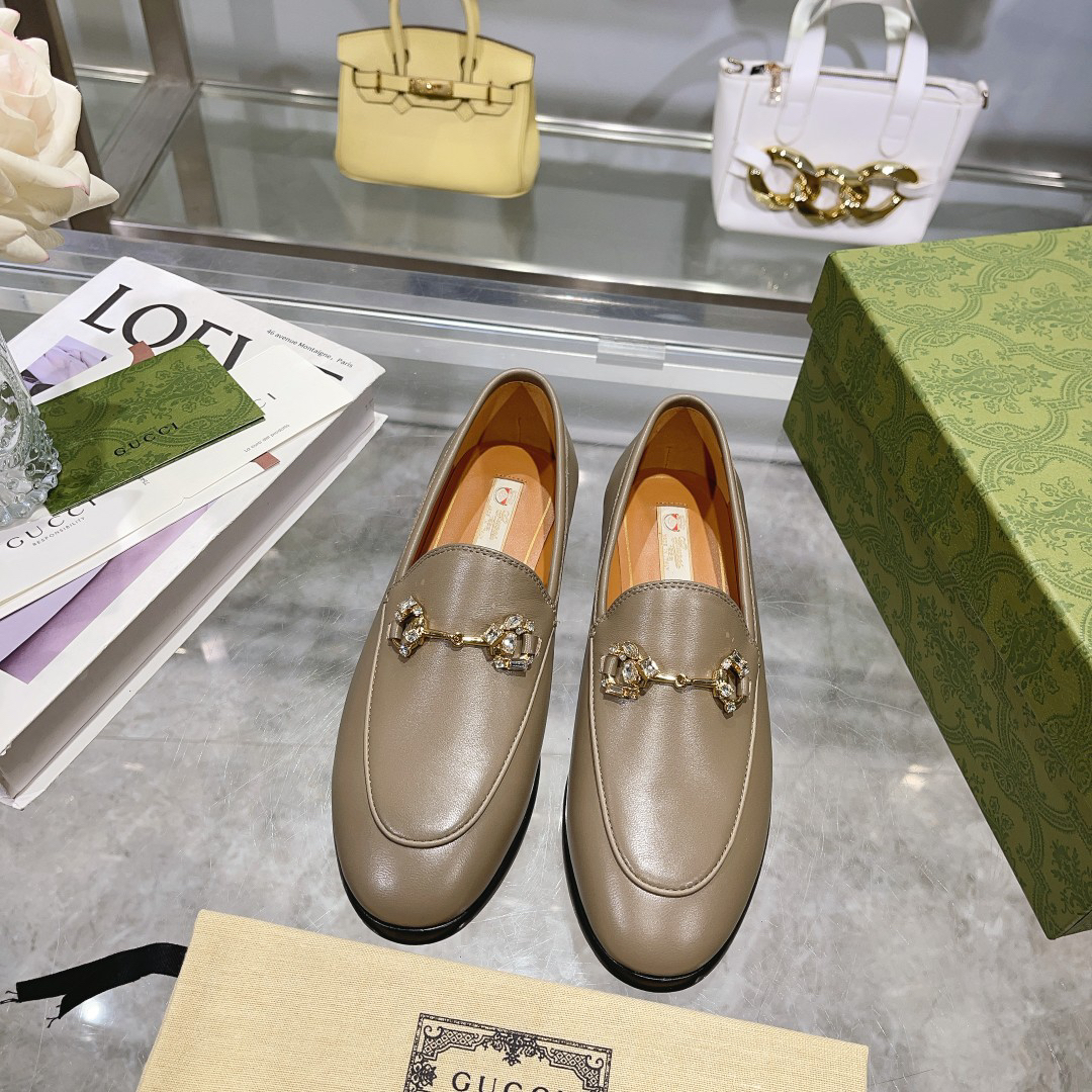 Gucci women's leather shoes-27