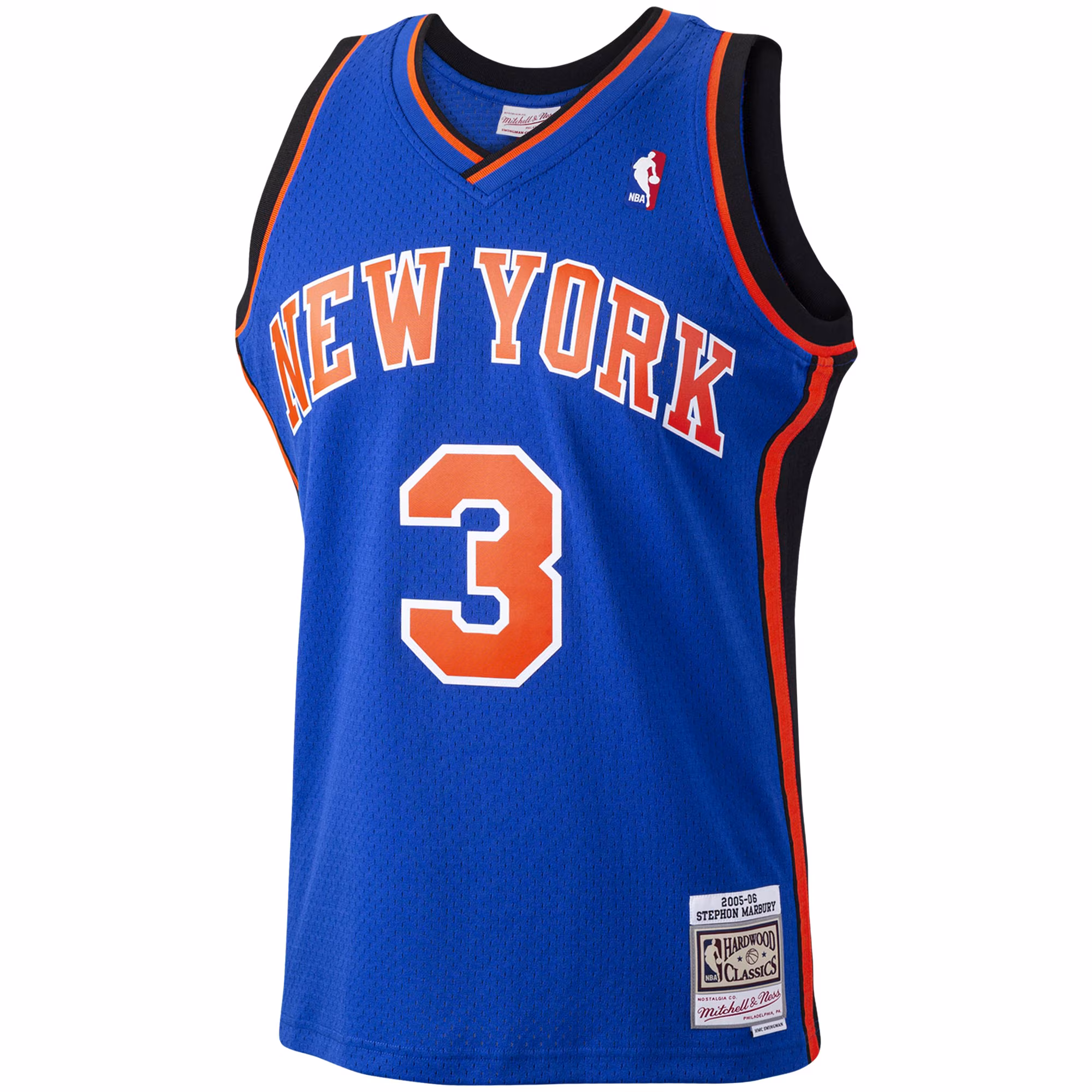 Stephon Marbury New York Knicks Mitchell & Ness Hardwood Classics Swingman Jersey - Blue