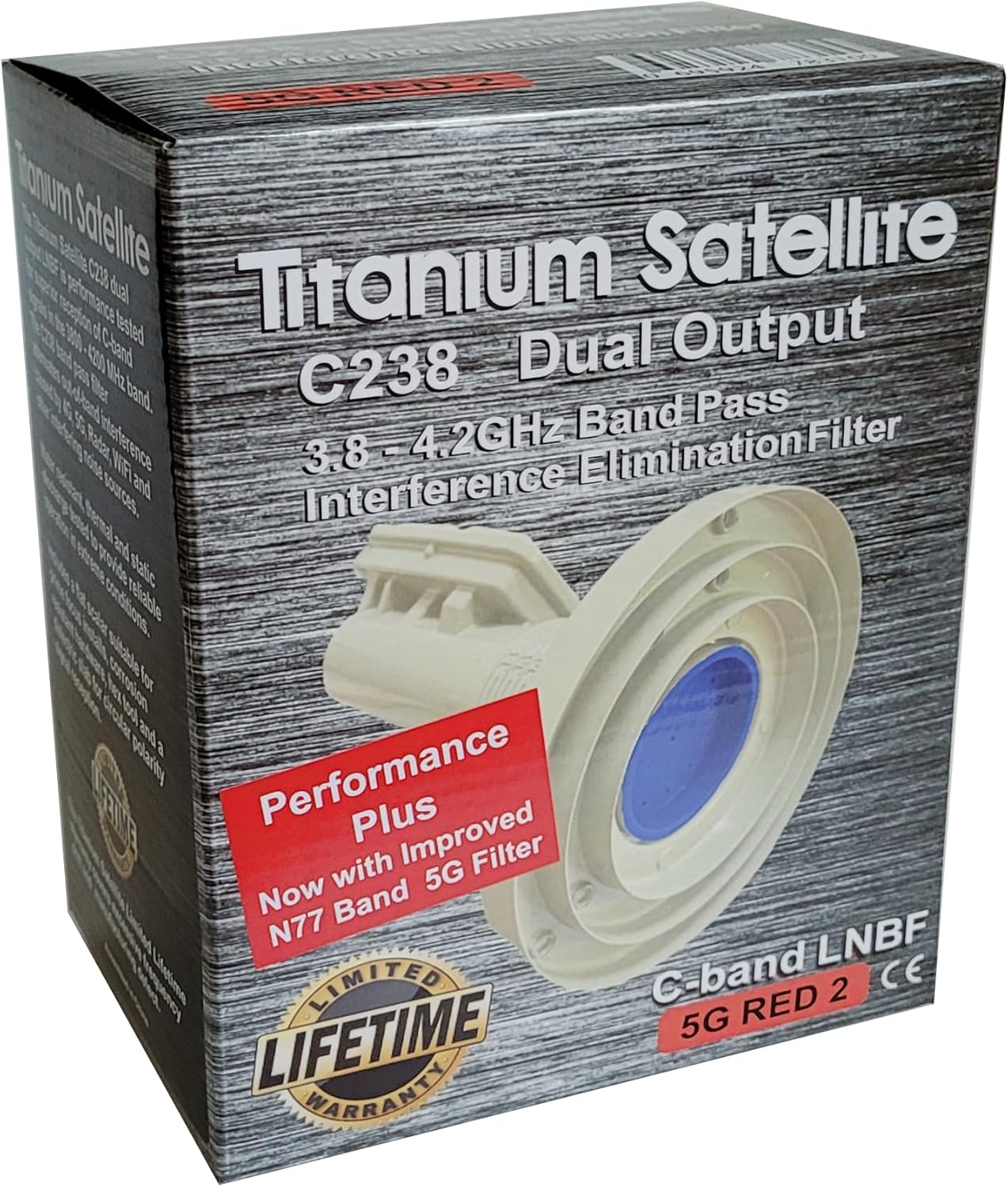 C-Band LNBF C238 Performance Plus - 5g RED Interference Filter 3800-4200MHz (Export Model - Not Suitable for US or Canada 5G Interference)