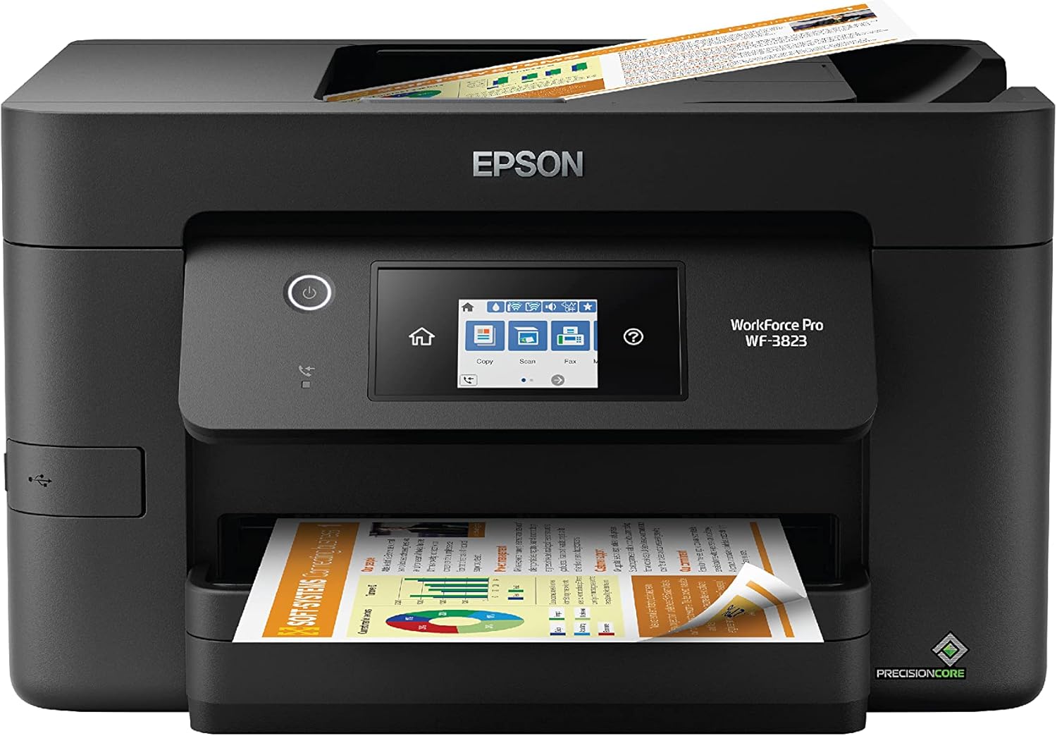 Epson Workforce Pro WF-3823 Wireless All-in-One Printer with Auto 2-Sided Printing, 35-Page ADF, 250-Sheet Paper Tray and 2.7