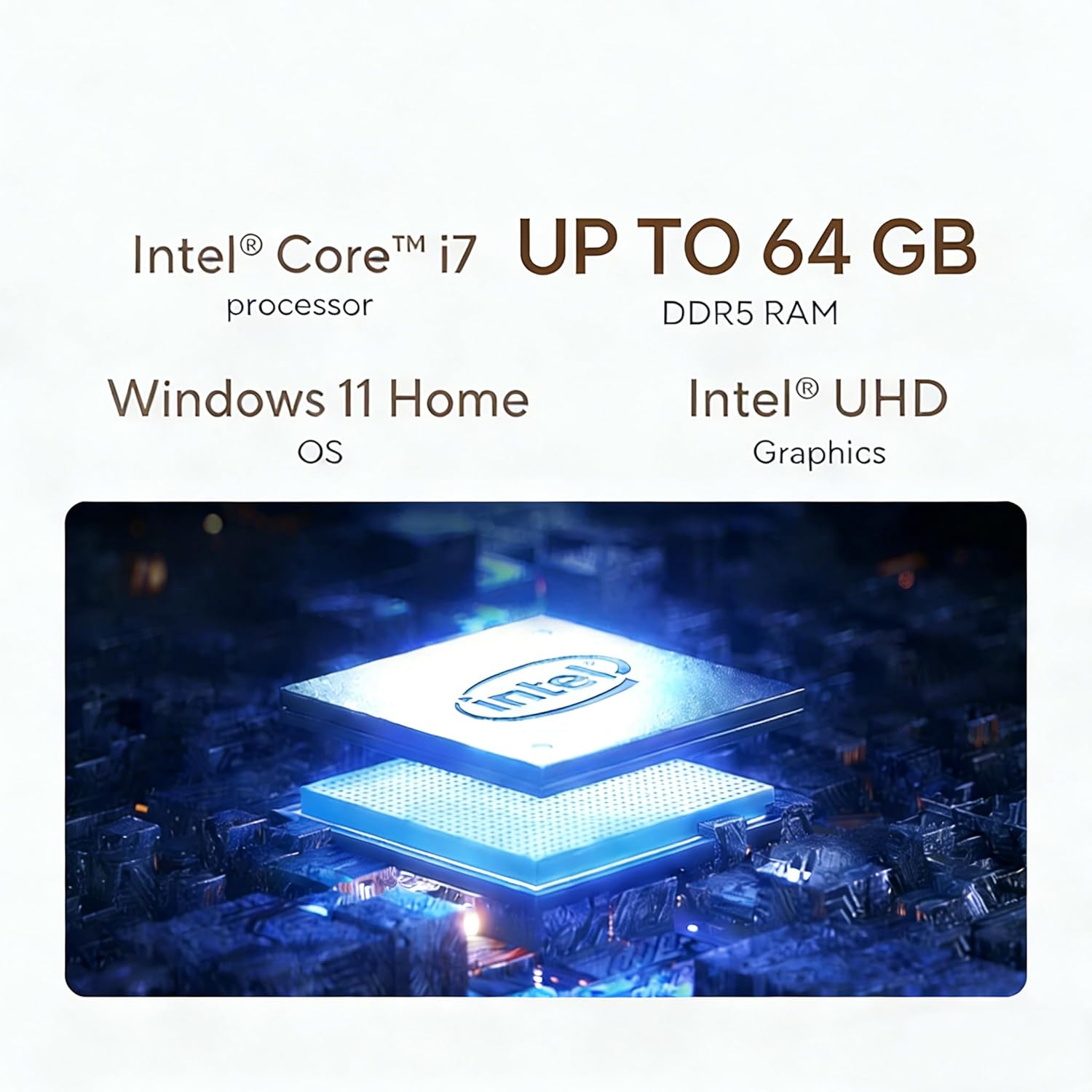 ASUS V500 Tower Desktop Computer | Intel Core i7 13620H (10 Cores, Up to 5GHz) | 16GB DDR5 RAM, 512GB PCIe SSD | WiFi 6, Bluetooth 5.4 | Intel UHD Graphics | Office 365 for The Web, Wired KB & Mouse