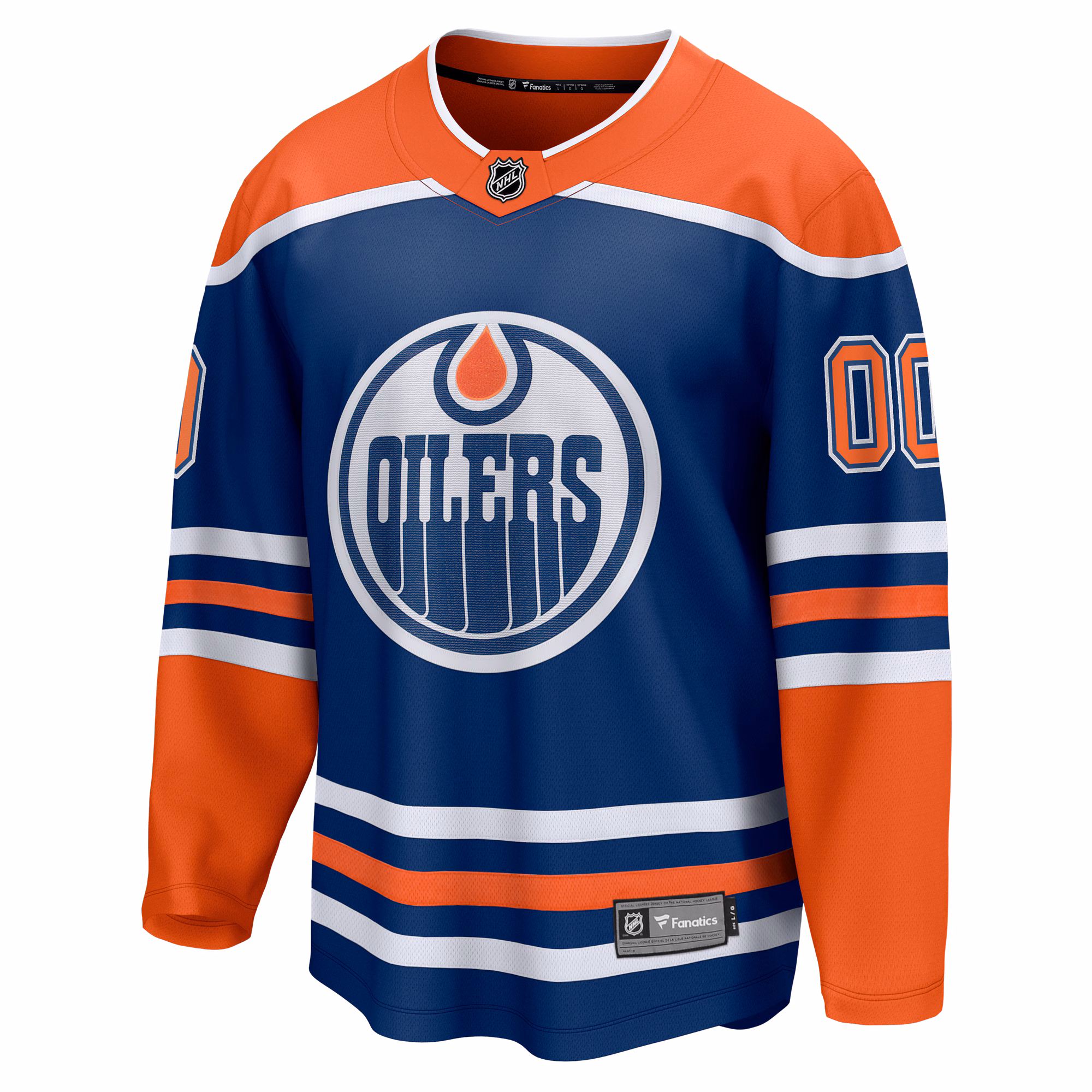 Edmonton Oilers Fanatics Home Breakaway Custom Jersey - Royal