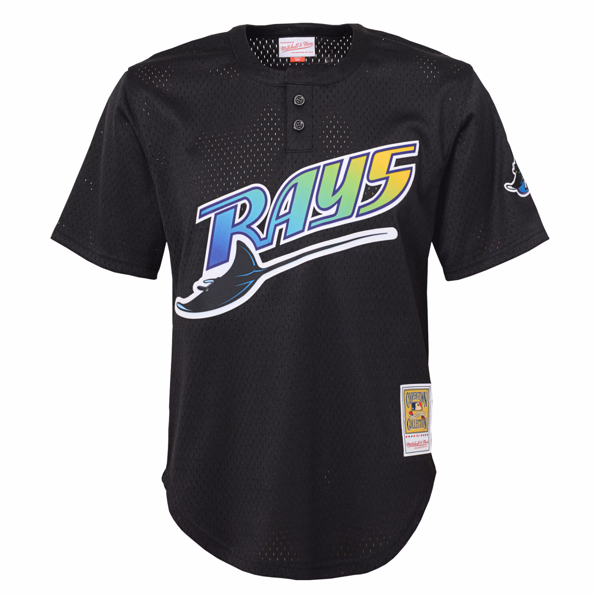 Wade Boggs Tampa Bay Rays Mitchell & Ness Youth Cooperstown Collection Mesh Batting Practice Jersey - Black