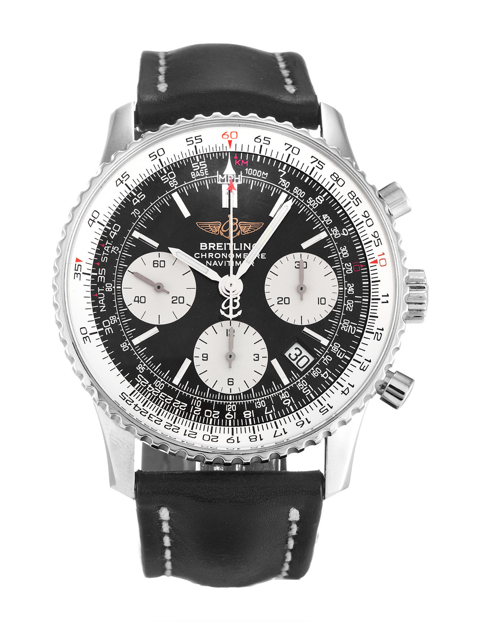 Navitimer Black Dial Stick Markers A23322