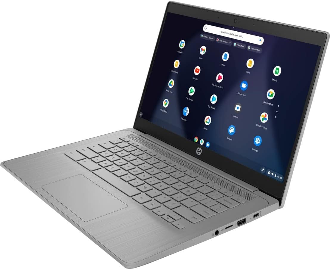 HP Chromebook Laptop Student Business (2023 Model),14' HD Display,Quad-Core Intel Celeron N4120 (Upto 2.6GHz),4GB RAM,64GB eMMC,HD Webcam,WiFi 5,UHD Graphics,Chrome OS +HubxcelAccessory,Modern Gray