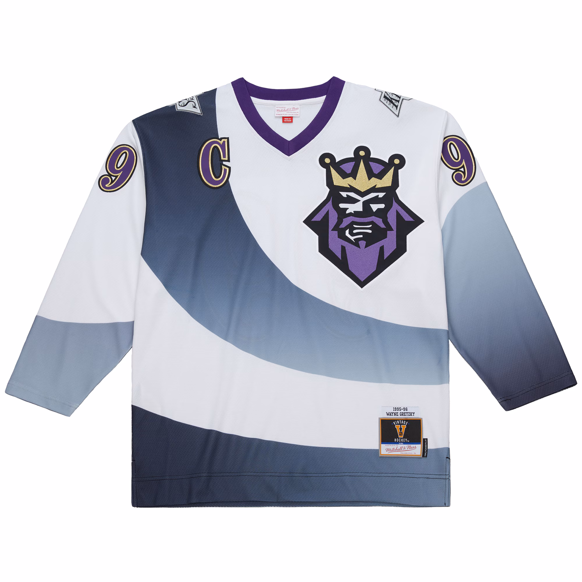 Wayne Gretzky Los Angeles Kings Mitchell & Ness Big & Tall 1995-96 Blue Line 2.0 Jersey - White