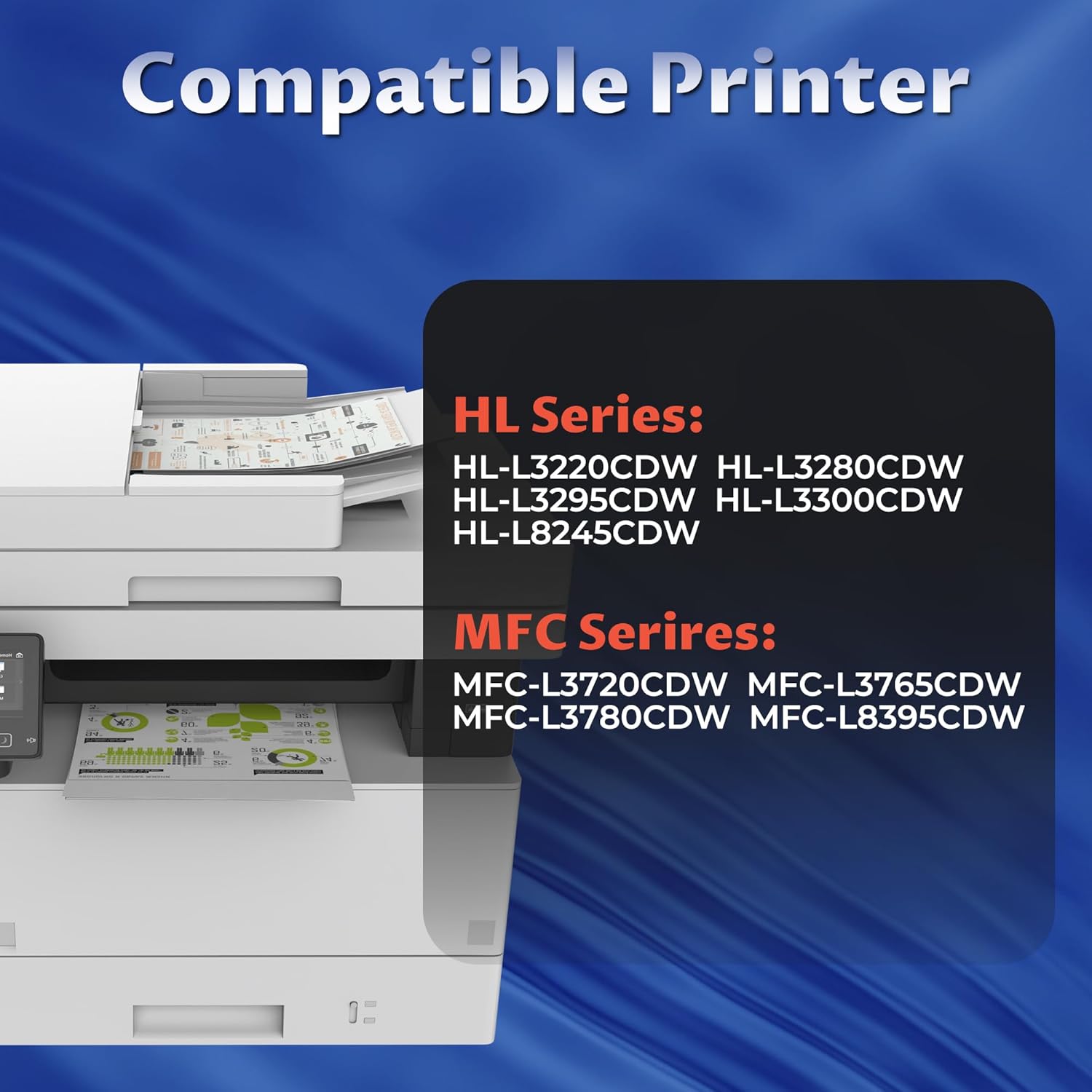 W.L.M TN229XL TN229 High Yield Toner Cartridges, Compatible with Brother MFC-L3720CDW MFC-L3780CDW HL-L3280CDW HL-L3220CDW HL-L3300CDW, BK/C/M/Y 4Pack