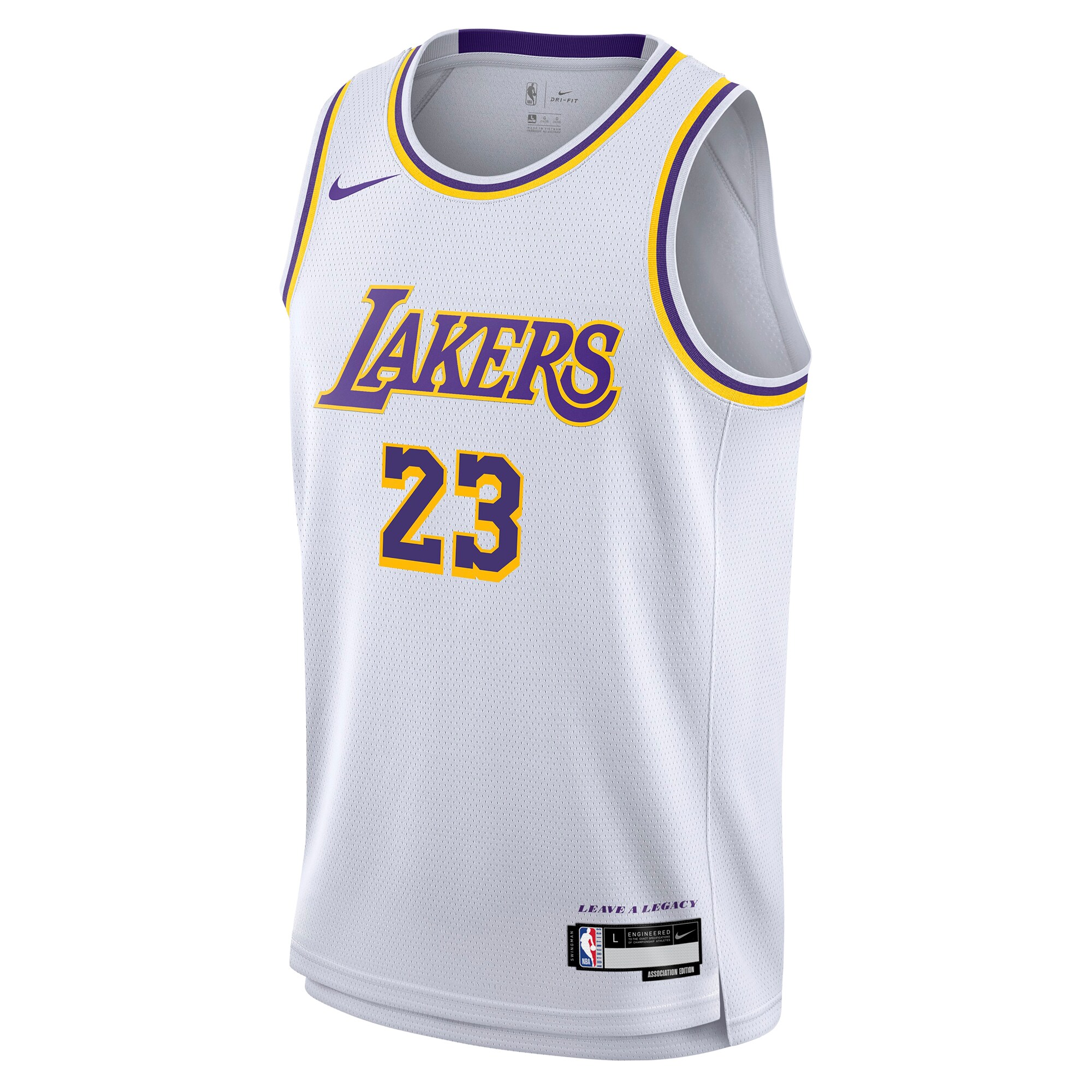 LeBron James Los Angeles Lakers Nike Youth Swingman Jersey - Association Edition - White