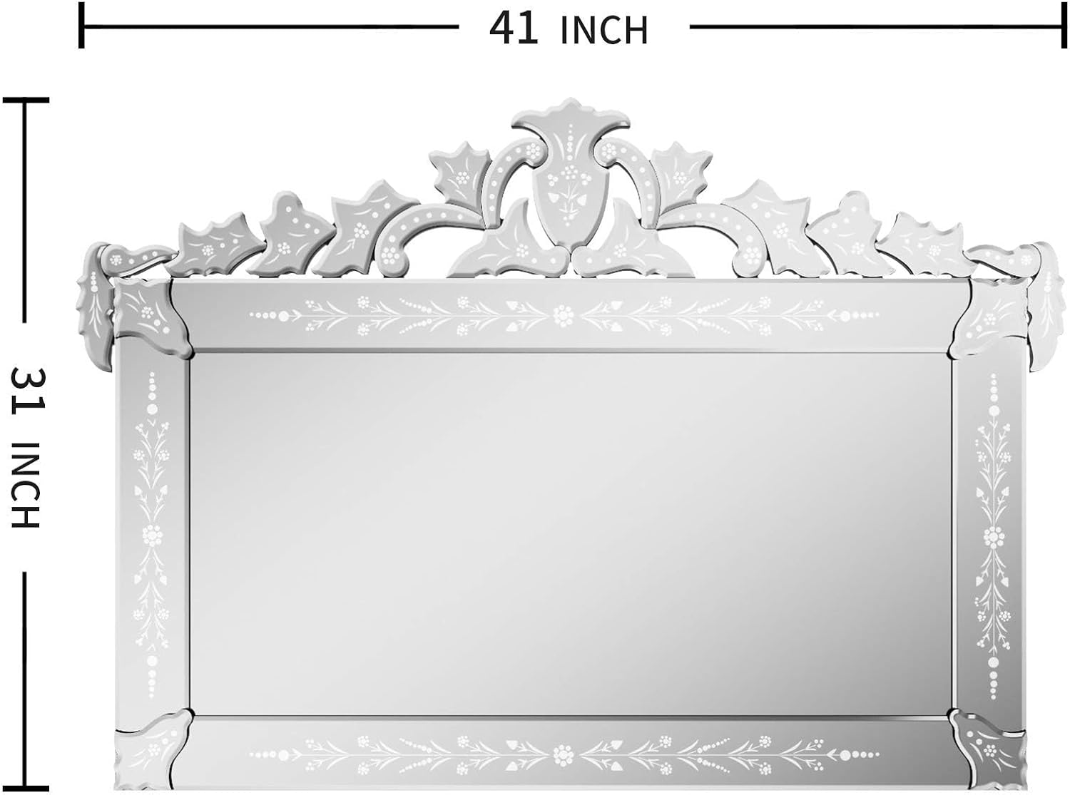 KOHROS Large Decorative Wall Mirrors for Living Room 41x31 Inch Venetian Wall Mirror