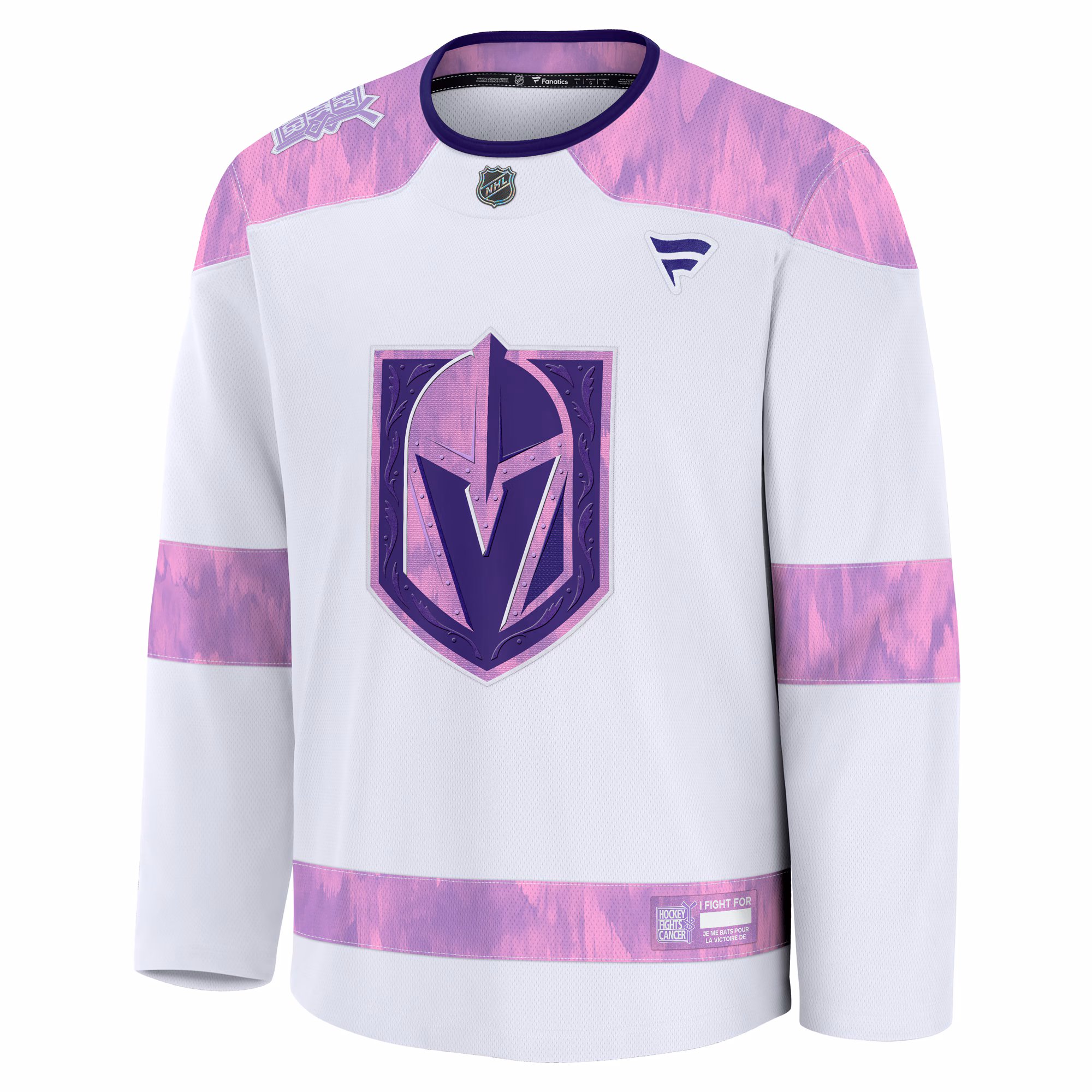 Vegas Golden Knights Fanatics 2024 Hockey Fights Cancer Practice Jersey - White