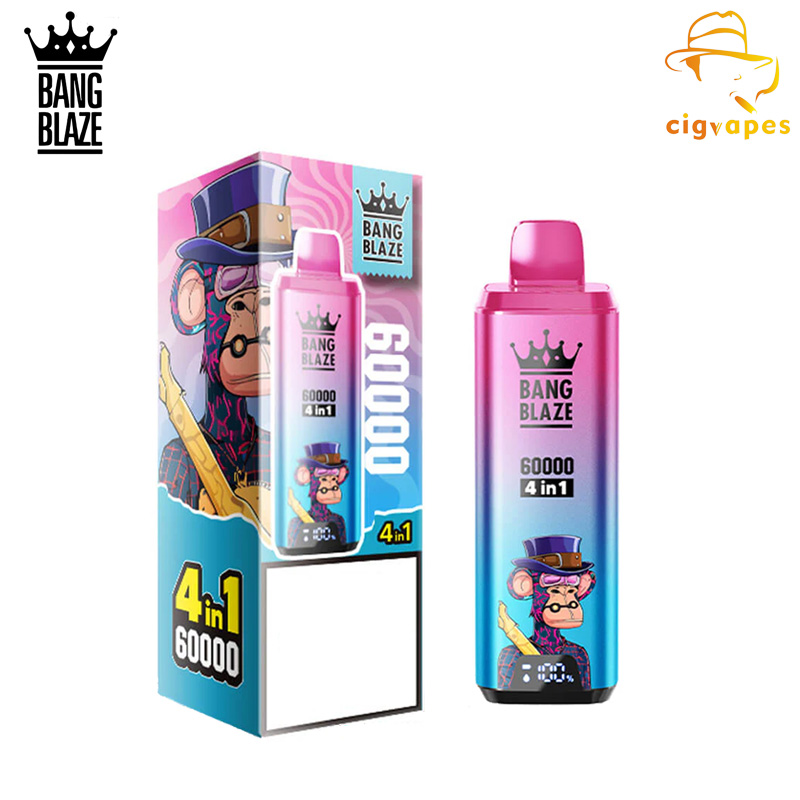 EU Warehouse Bang Blaze 60000 Puffs 60k 4 in 1 Disposable Vape With Smart Display