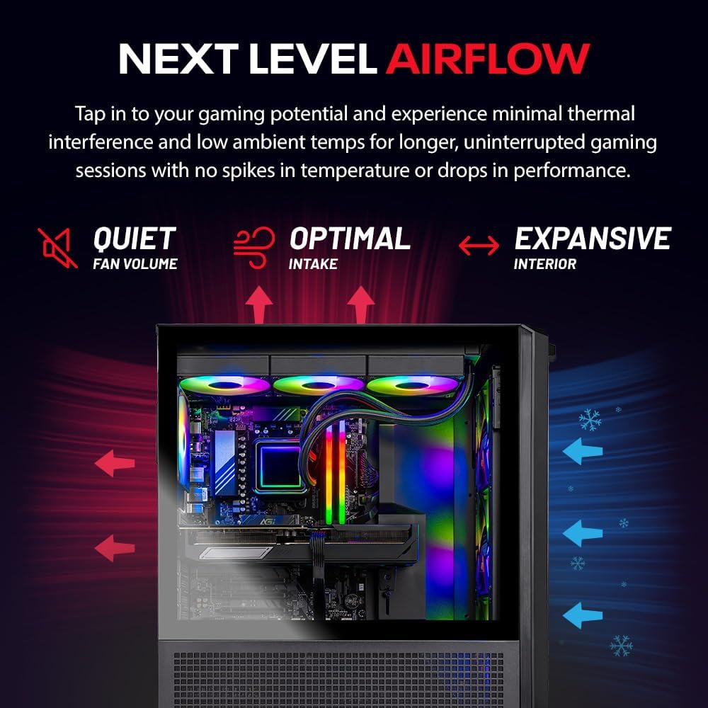 Skytech Gaming Edge Gaming PC, AMD Ryzen 5 5500 3.6GHz, NVIDIA RTX 5050 8GB, 1TB NVMe SSD, 16GB DDR4 RAM 3200, 650W Gold PSU, Wi-Fi, Win 11, Desktop