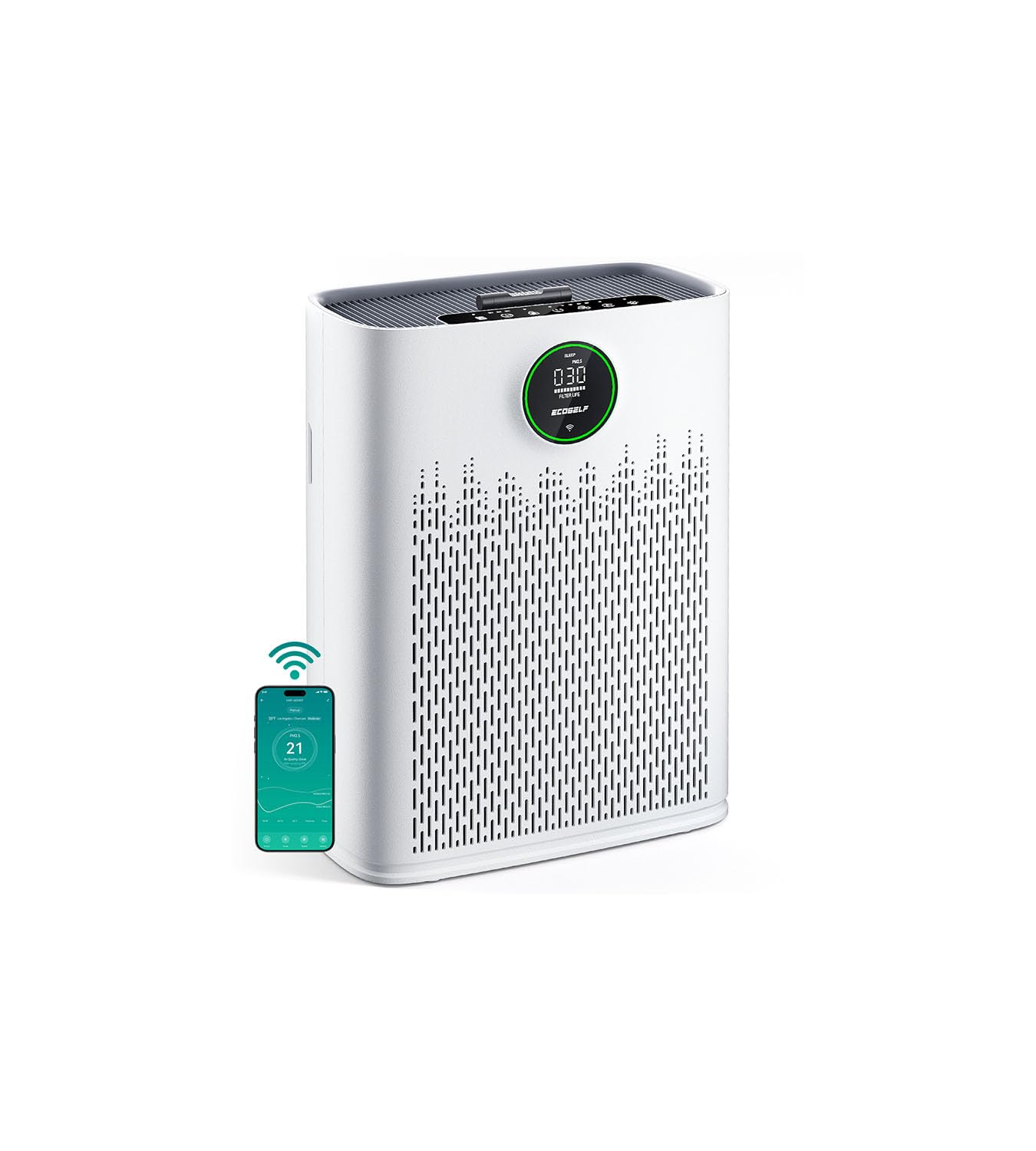ECOSELF Smart Air Purifier for Large Rooms with WiFi Control