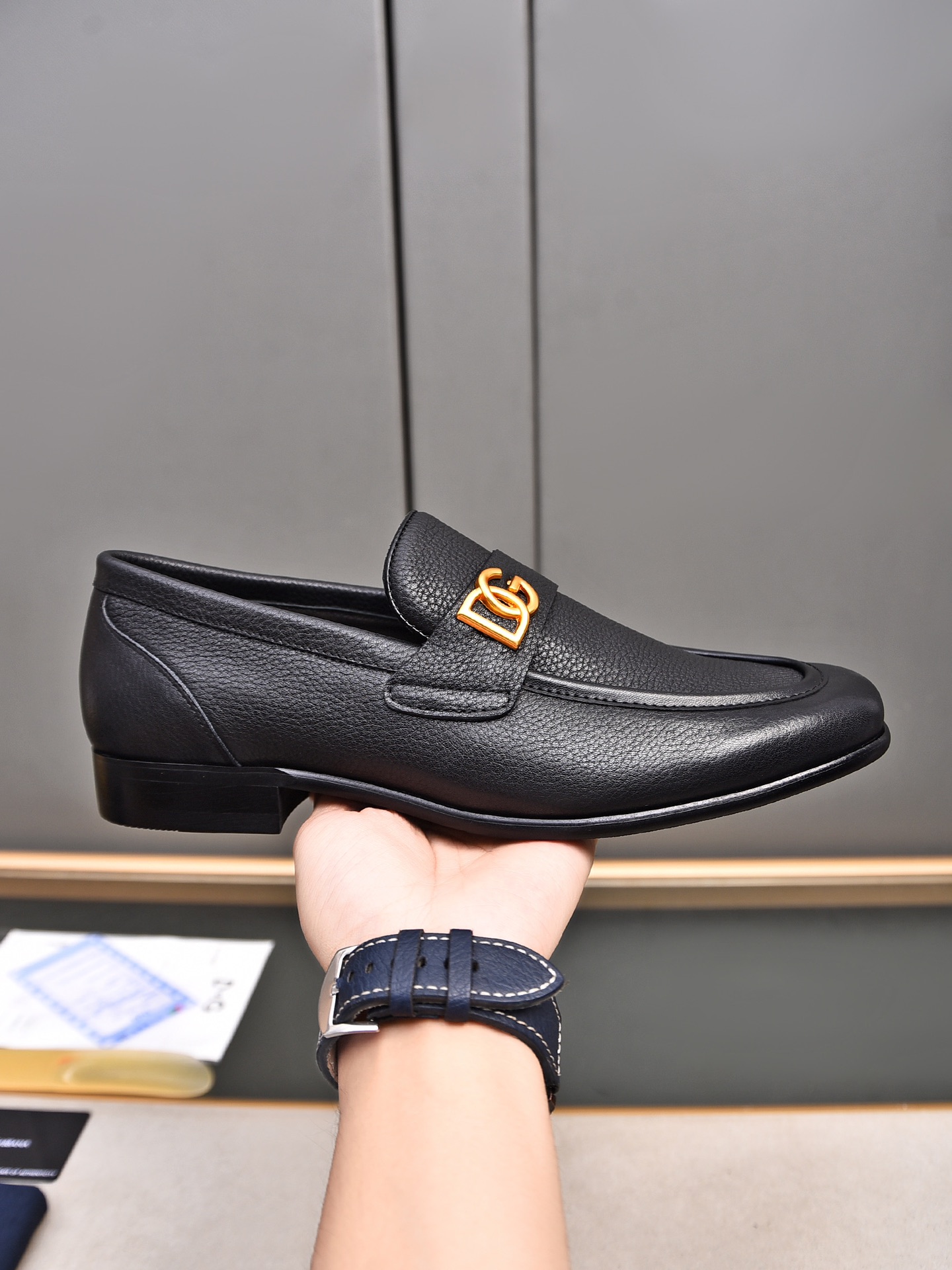 D&G men's leather shoes-16