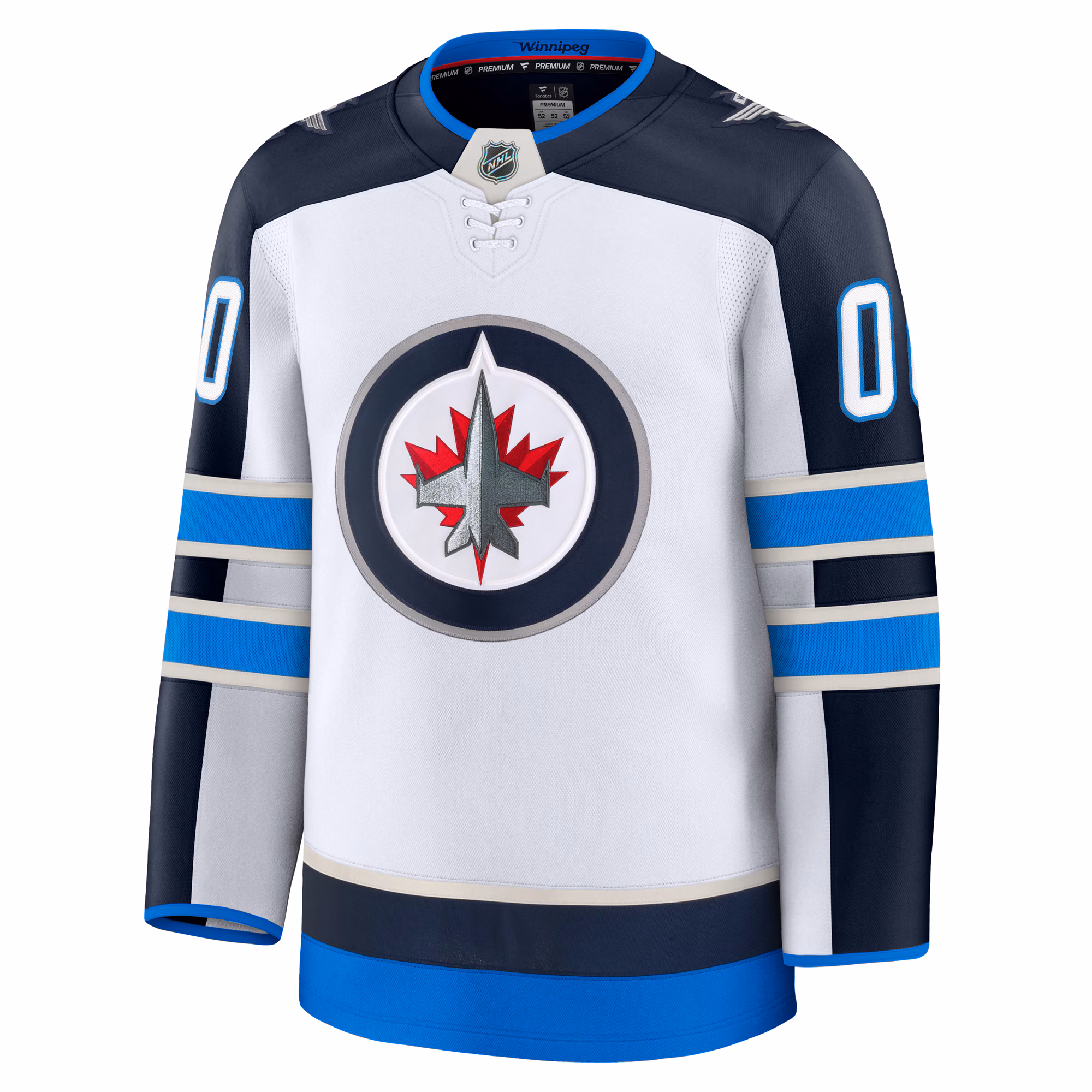 Winnipeg Jets Fanatics Away Premium Custom Jersey - White