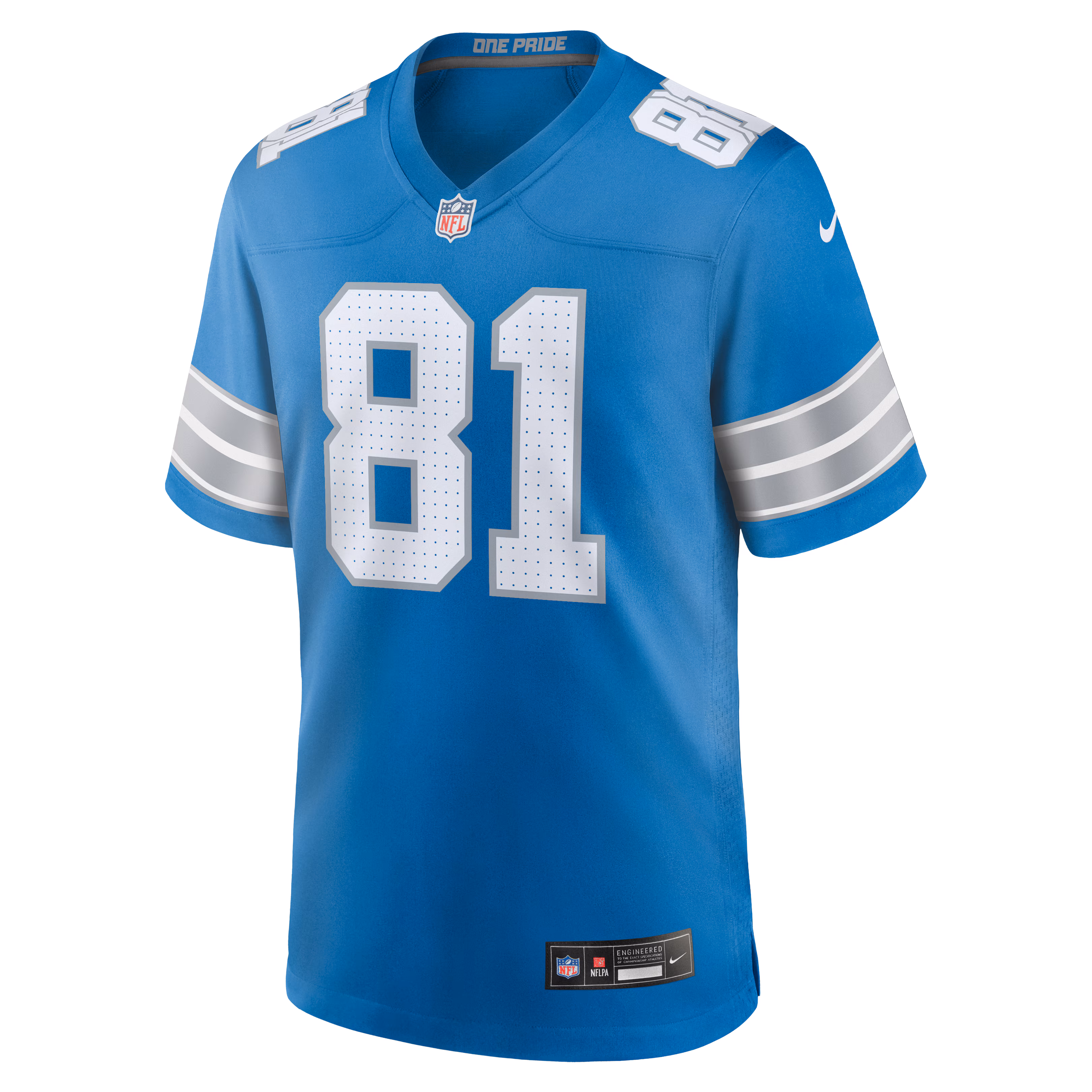 Calvin Johnson Detroit Lions Nike Team Retired Game Jersey -  Blue