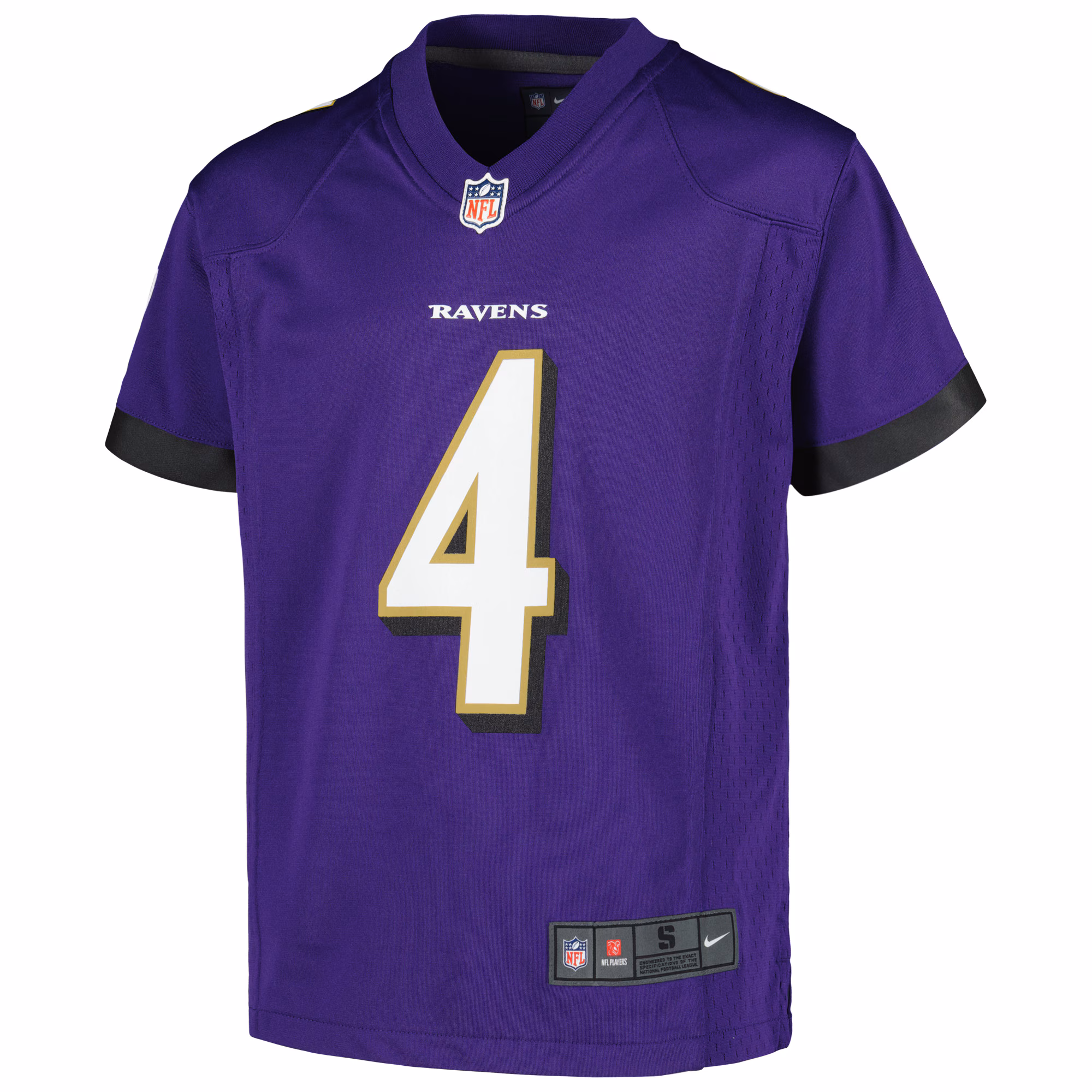 Zay Flowers Baltimore Ravens Nike Youth Game Jersey - Purple