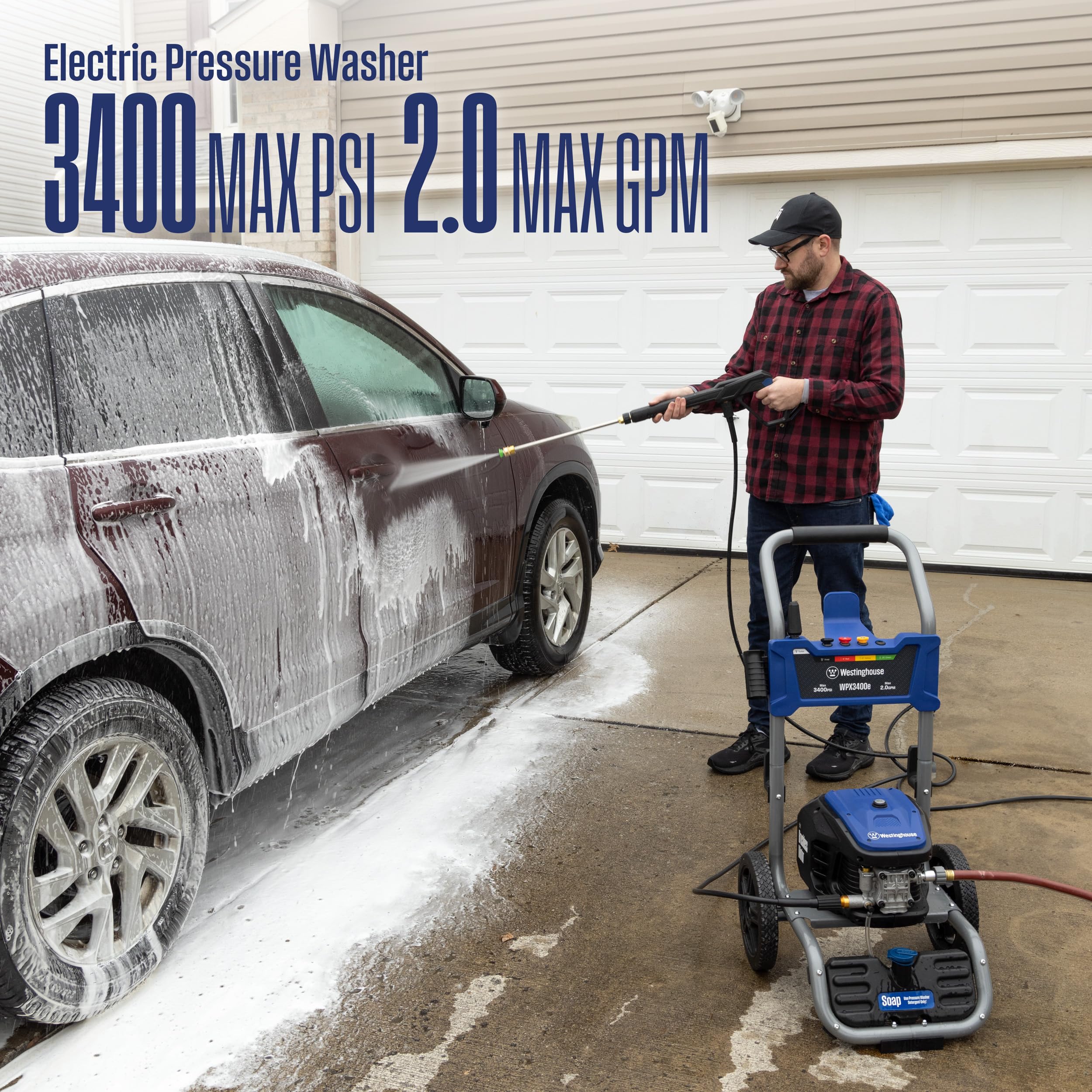 WESTINGHOUSE WPX3400e Electric Pressure Washer - 3400 PSI & 2.0 GPM