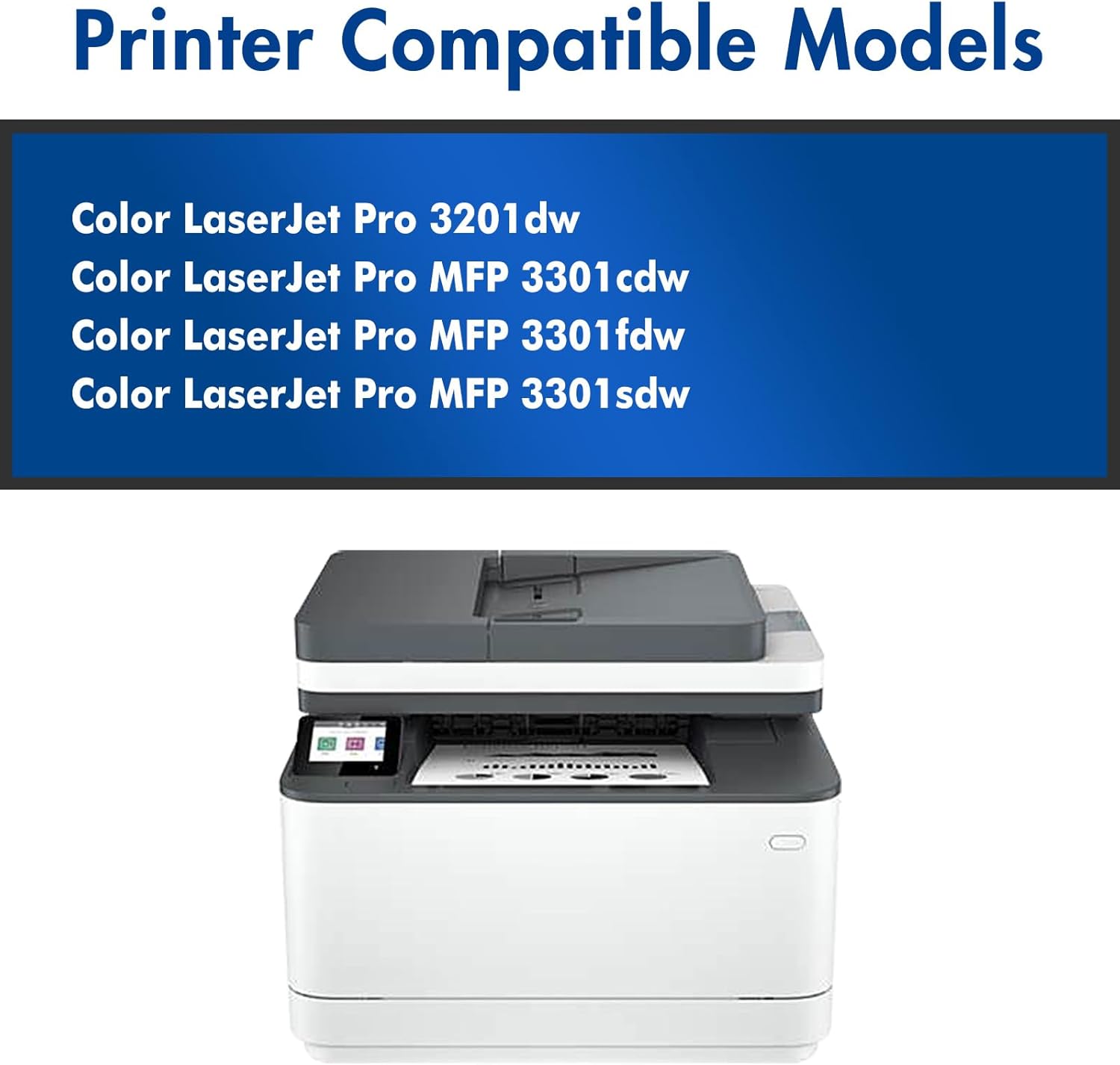 218A Toner Cartridges 4 Pack Pro MFP 3301fdw Toner Compatible for HP 218A 218X Works with Color LaserJet Pro 3201dw MFP 3301 Series 3301fdw 3301sdw 3301cdw Printer Ink W2180A W2180X (with Chip)