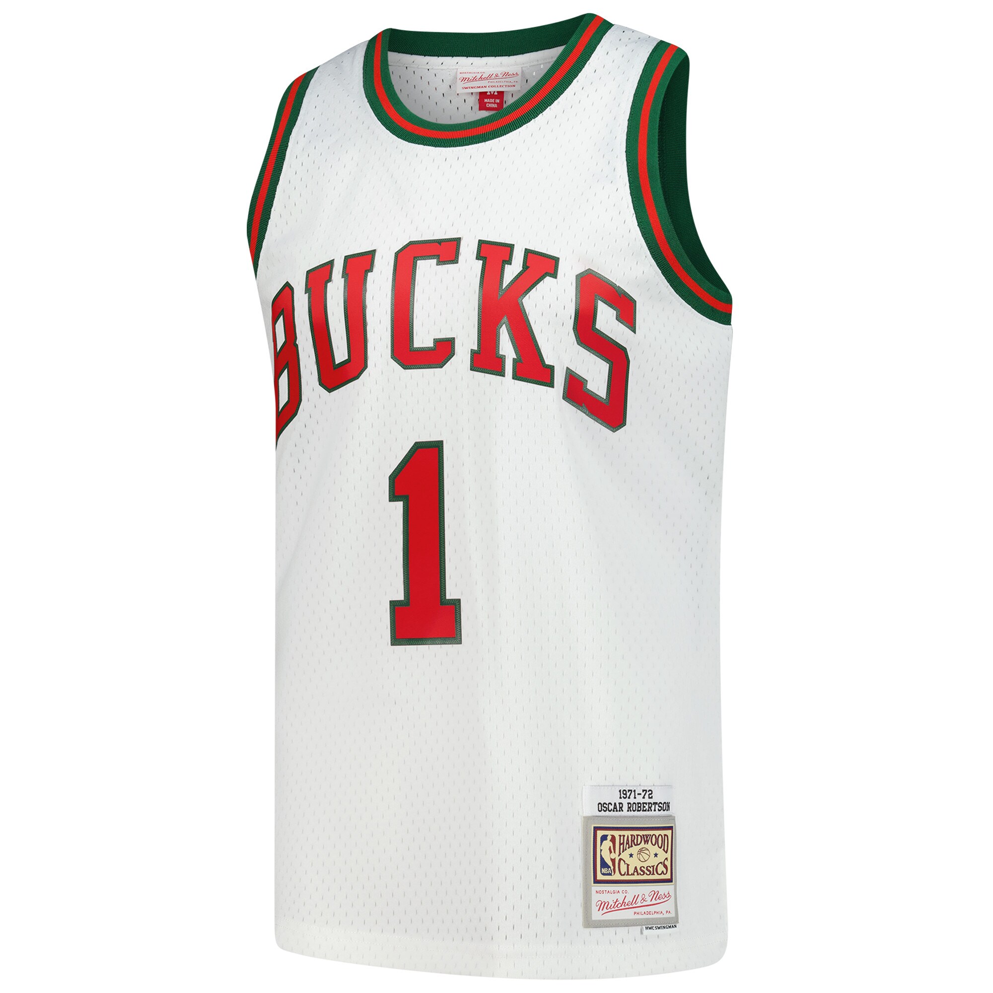 Oscar Robertson Milwaukee Bucks Mitchell & Ness Hardwood Classics Swingman Jersey - White