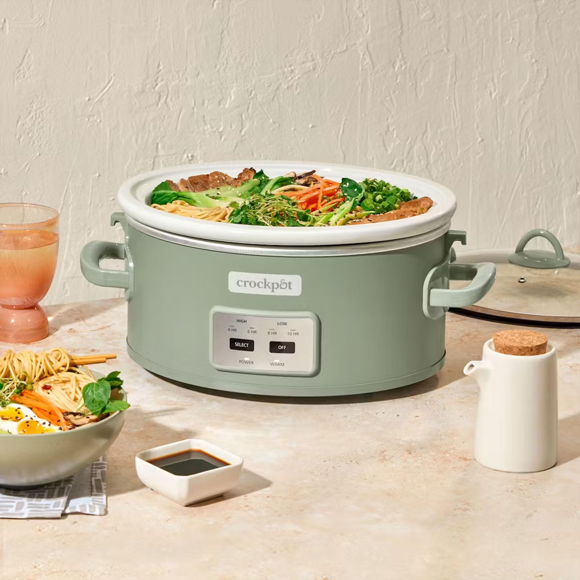 CROCK-POT Locking Lid 6qt Programmable Slow Cooker - Green
