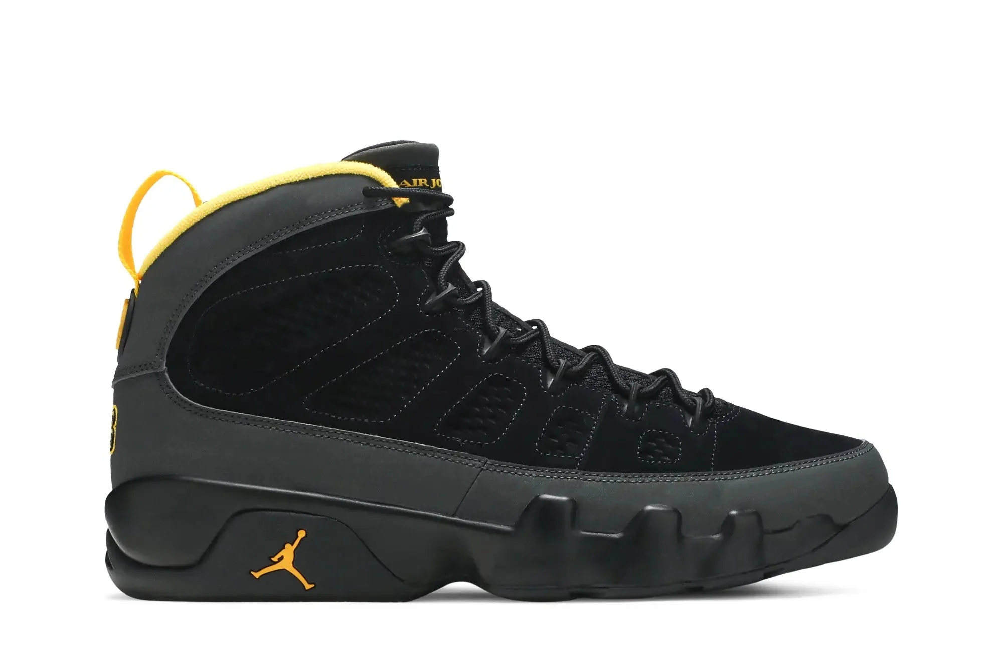 Jordan 9 Retro 'Dark Charcoal University Gold'