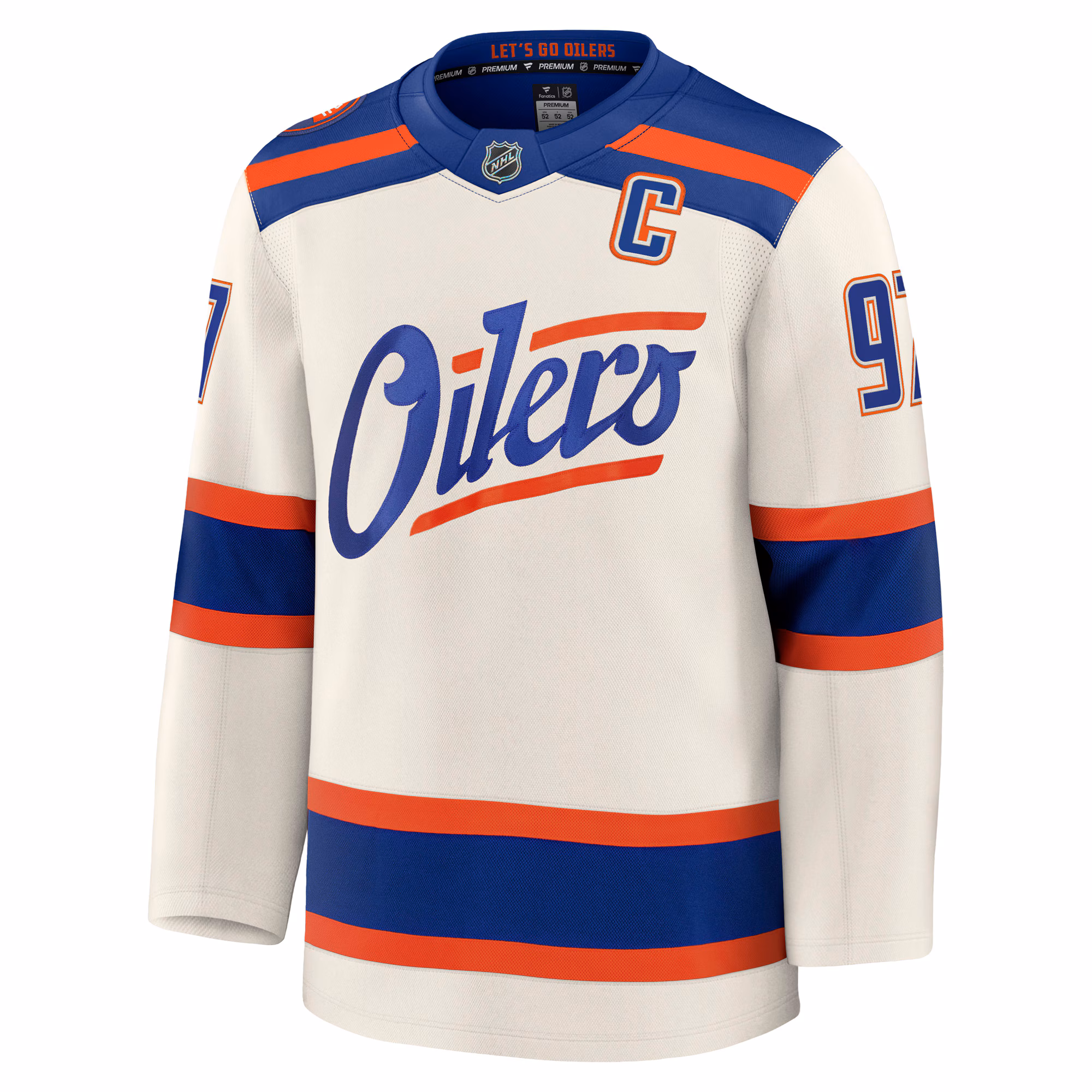 Connor McDavid Edmonton Oilers Fanatics Alternate Premium Jersey - Light Beige