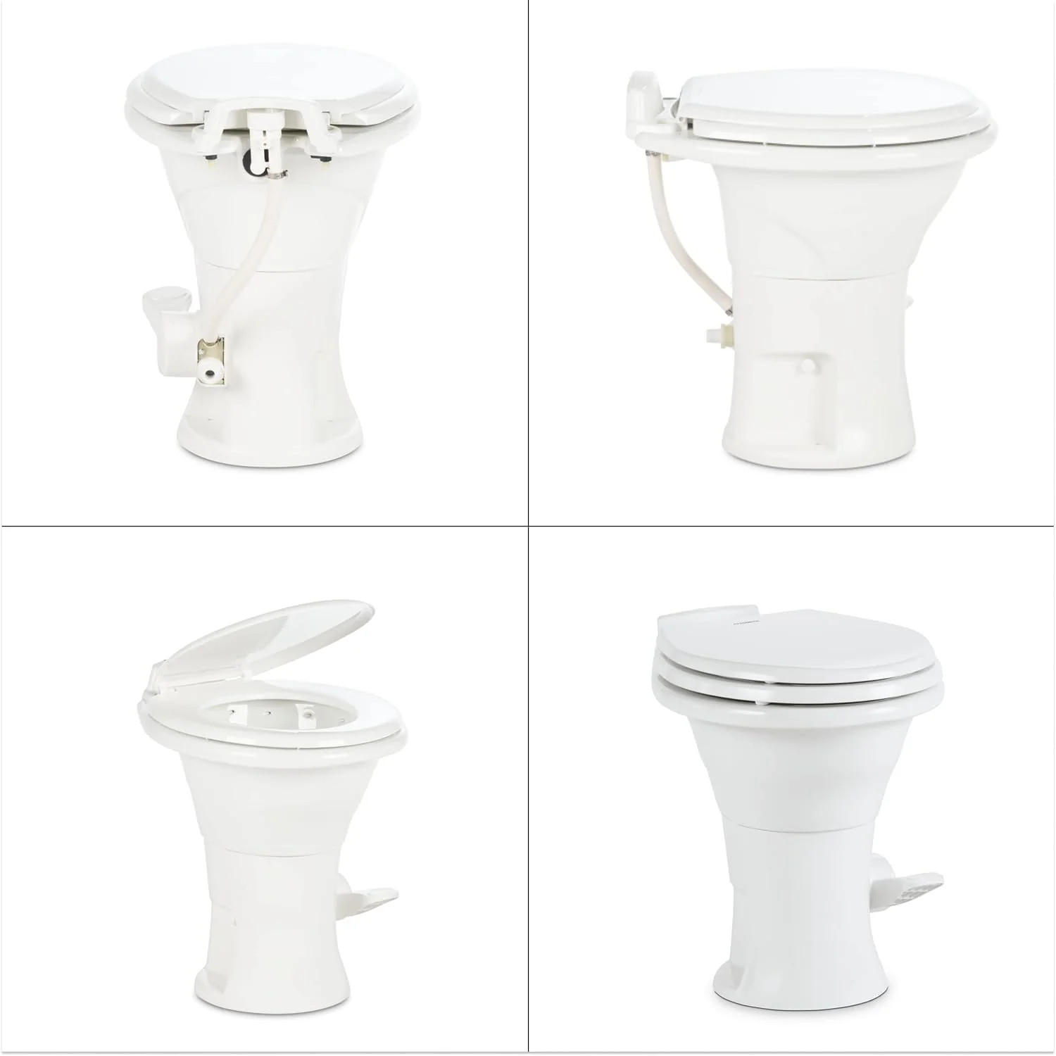 Dometic 310 RV Toilet, Oblong, PowerFlush, White
