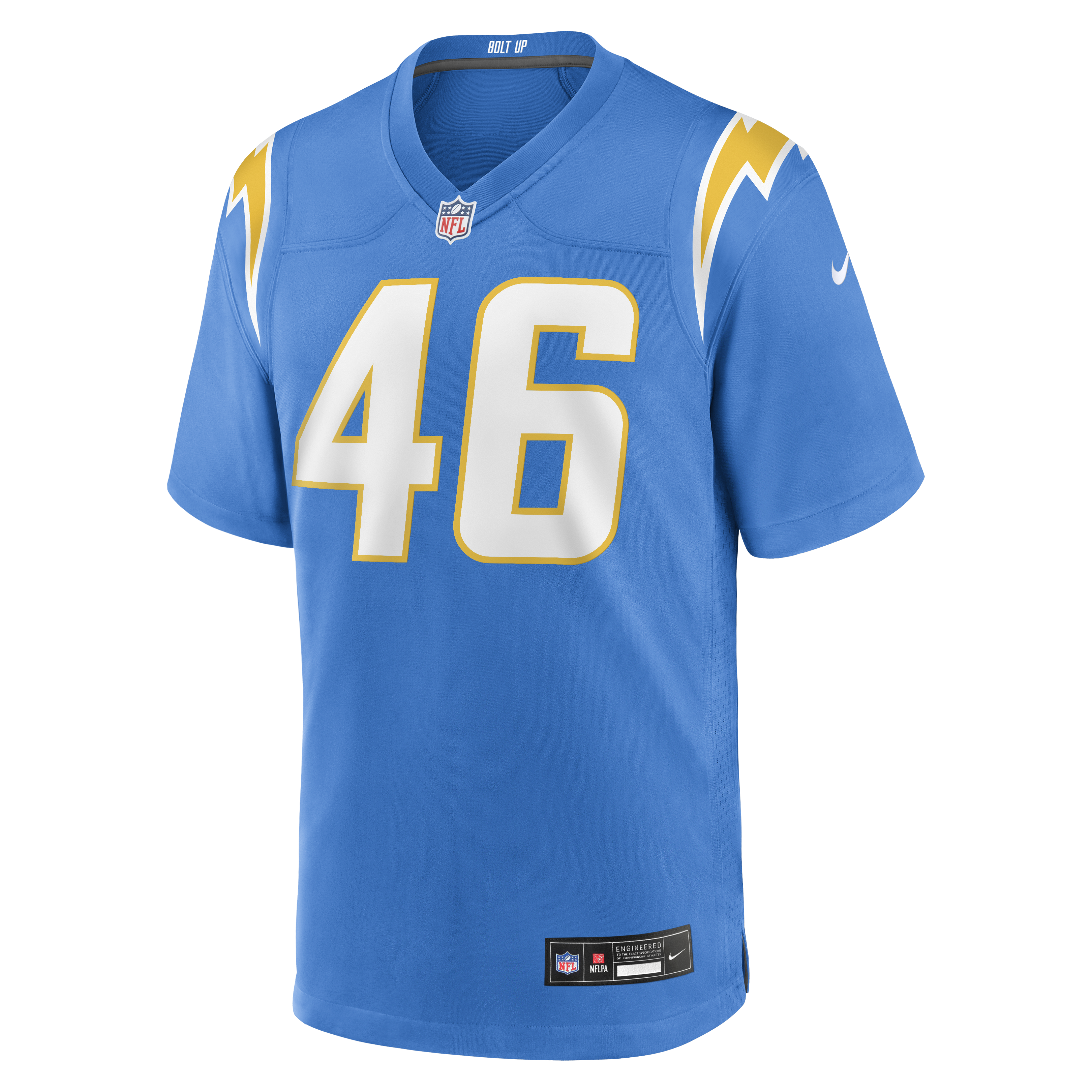 Nikko Reed Los Angeles Chargers Nike Team Game Jersey -  Powder Blue