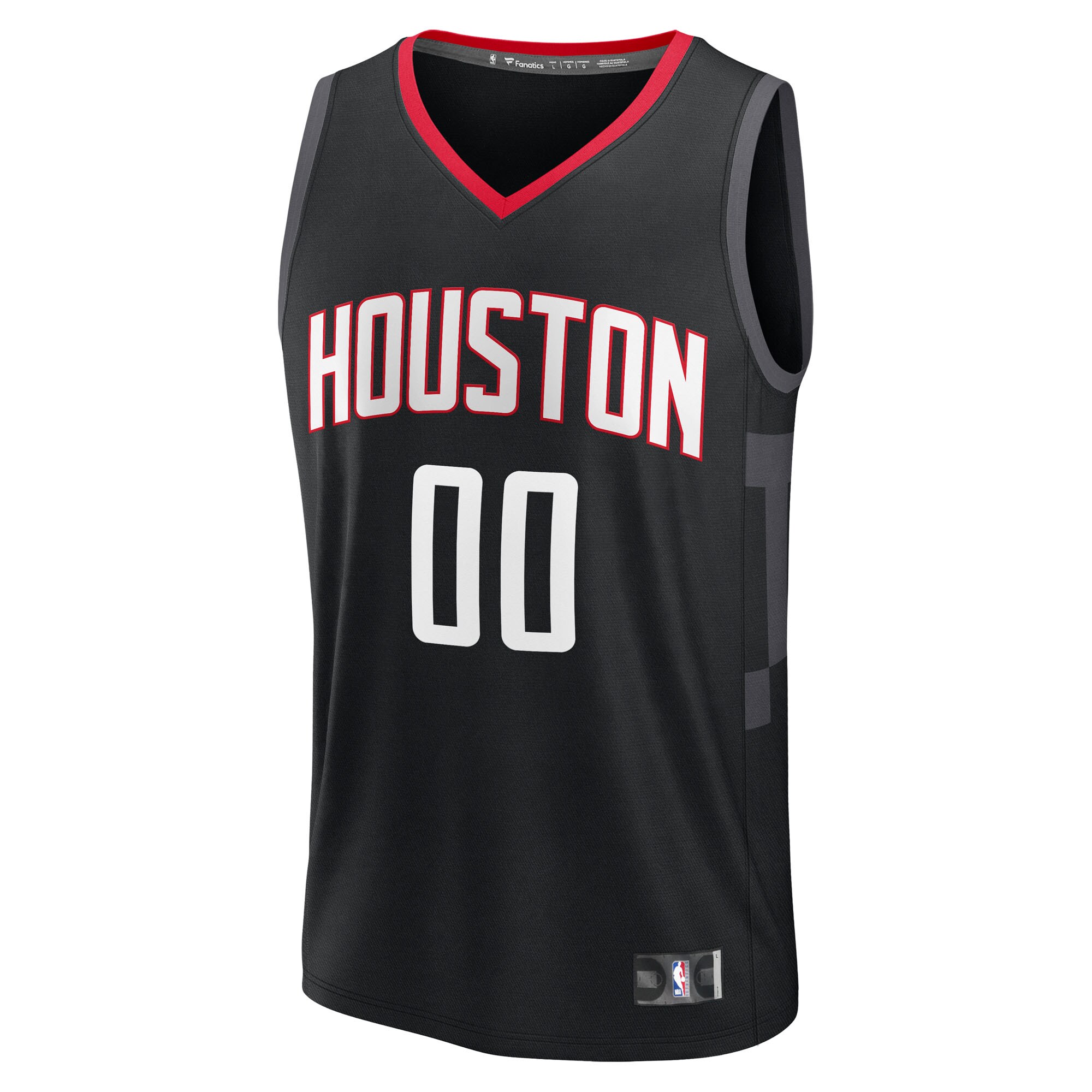 Houston Rockets Fanatics Youth Fast Break Custom Jersey - Statement Edition - Black