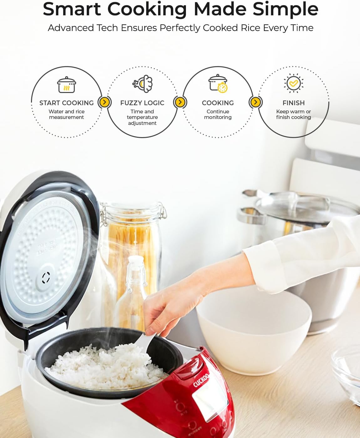 CUCKOO Micom Rice Cooker 6 Cup Uncooked / 12 Cup Cooked, Fuzzy Logic Rice Maker with Delay Timer & Keep Warm Setting, Versatile Food Steamer for Cooking, Non-Stick Inner Pot, Red (CR-0655F)