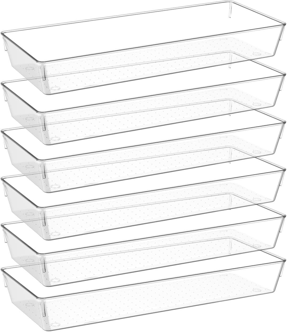 6 Pcs Large Clear Drawer Organizer Set, 15