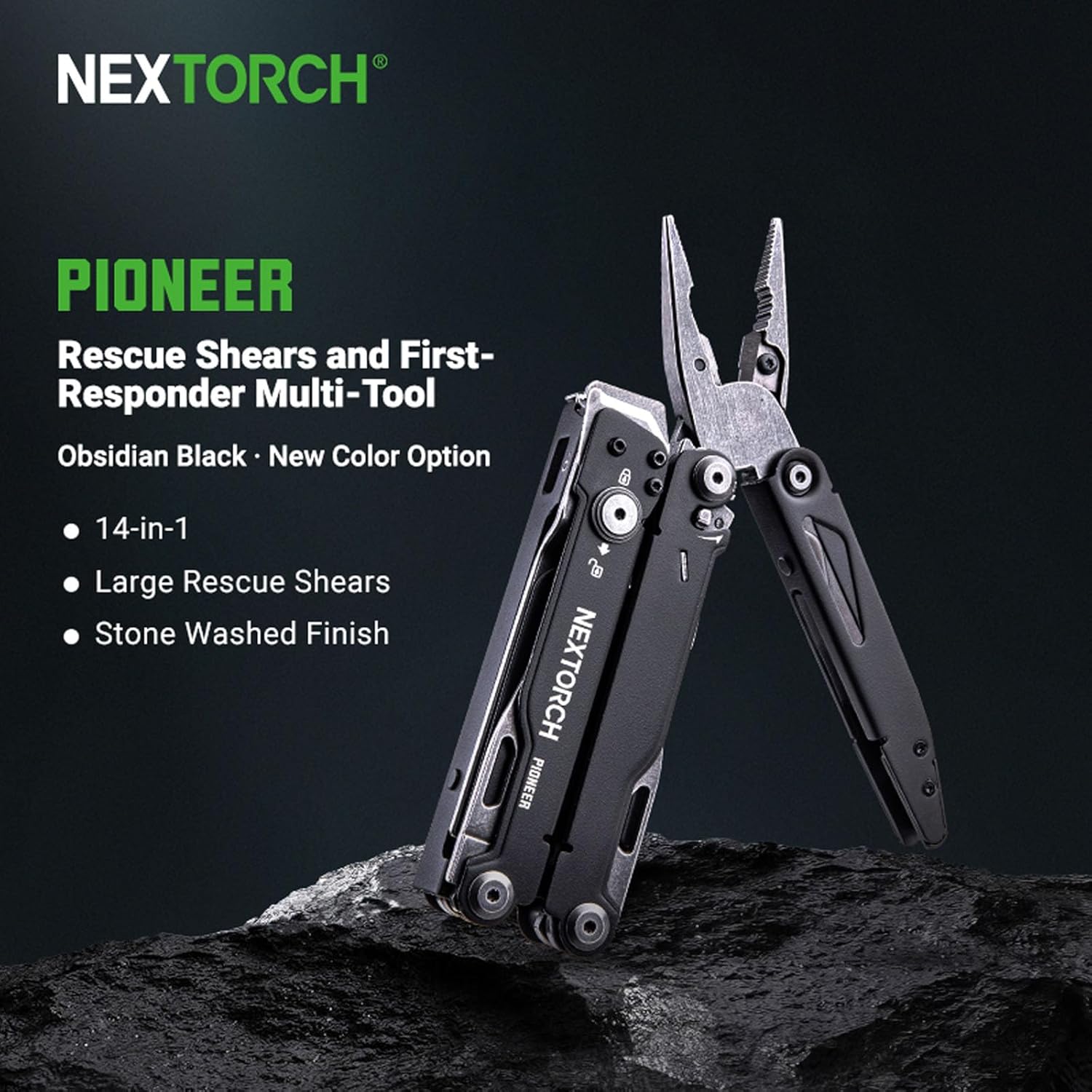 NEXTORCH PIONEER 14-IN-1 Multi-tools Full-Size,Versatile Multi-tool Set with Scissors Needle Nose Pliers Pocket Clip Multi-tool