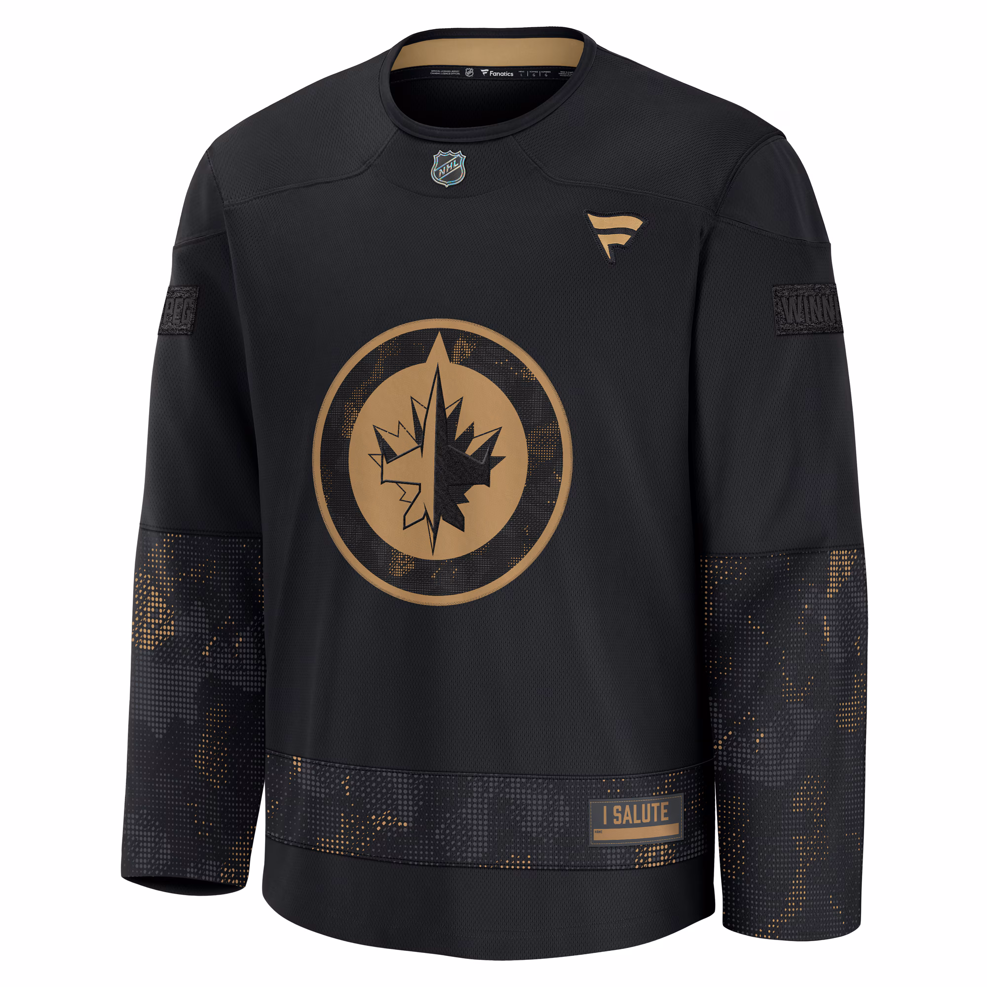 Winnipeg Jets Fanatics 2024 Military Appreciation Practice Jersey - Black