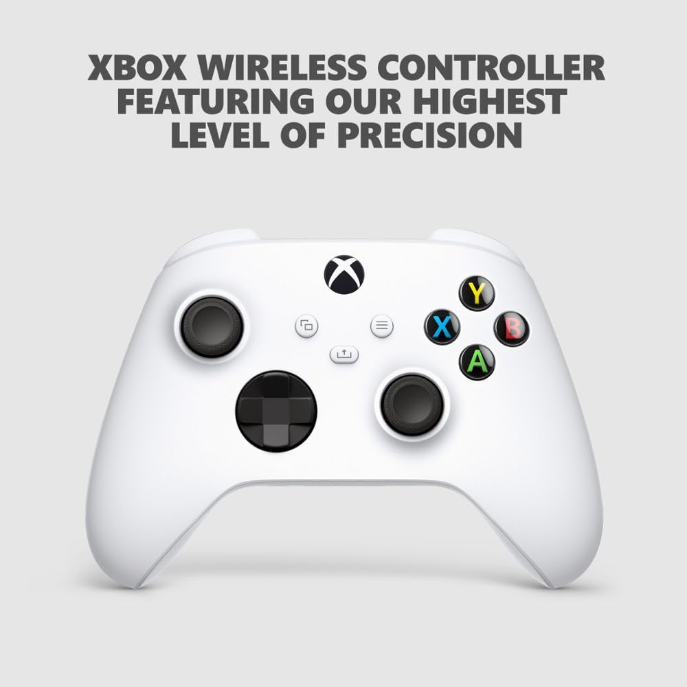 Microsoft EP2-00692 Xbox Series X 1TB All-Digital Console (Disc-Free Gaming) - Robot White with Dual Controller (Robot White & Carbon Black) Bundle with 3 YR CPS Enhanced Protection Pack