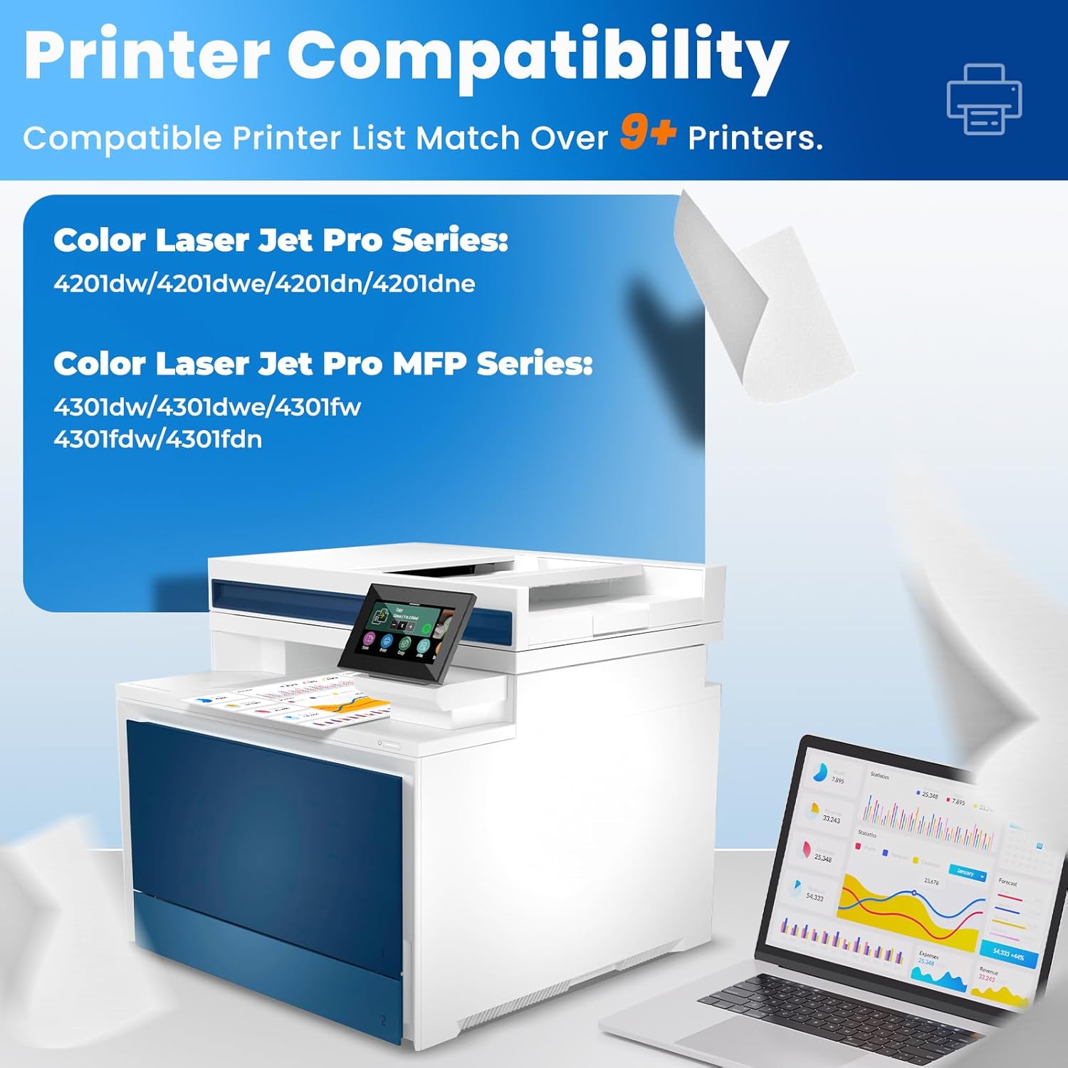 210X Toner Cartridges Color Laser Jet Pro MFP 4301fdw Compatible for HP 210A 210X Toner Cartridges 4 Pack for HP210A HP210X for Color Pro 4201dw 4201dn MFP 4301fdn 4301fdw 4301dw 4301 fdw Printer