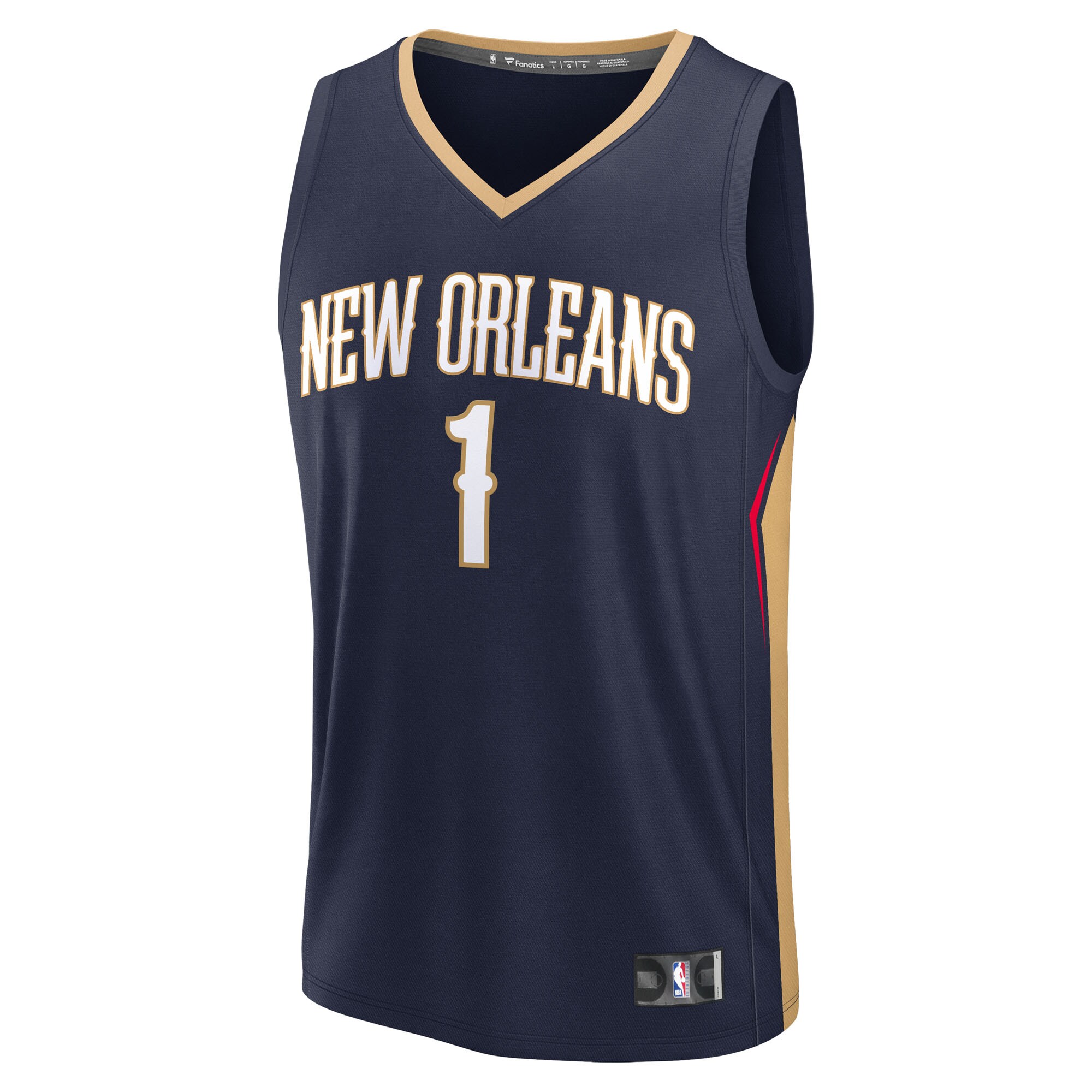 Zion Williamson New Orleans Pelicans Fanatics Fast Break Replica Player Jersey - Icon Edition - Navy